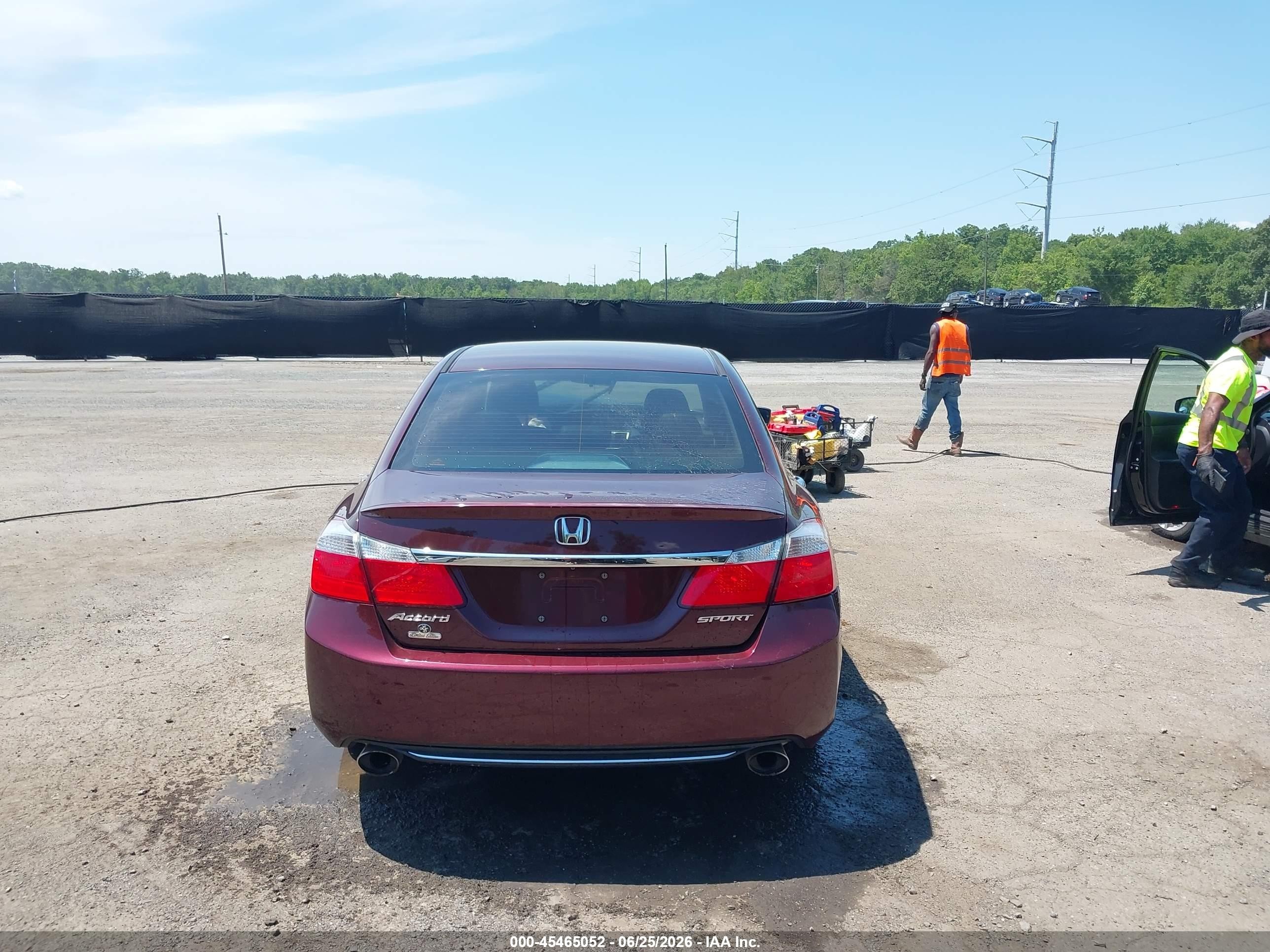 2015 Honda Accord Sport Burgundy vin: 1HGCR2F5XFA114271