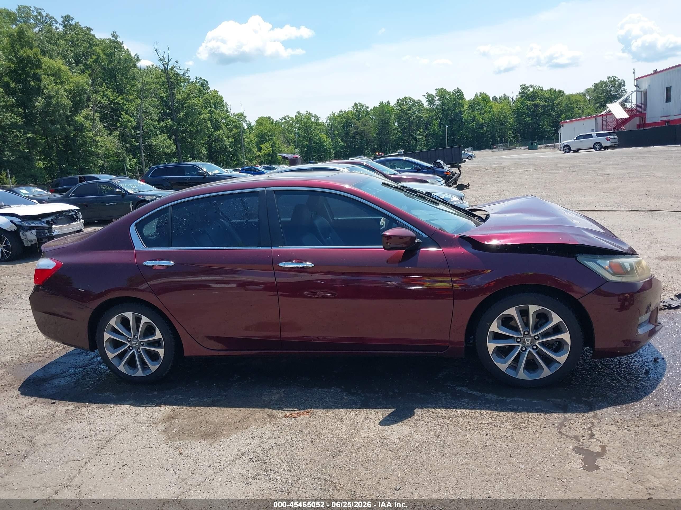2015 Honda Accord Sport Burgundy vin: 1HGCR2F5XFA114271