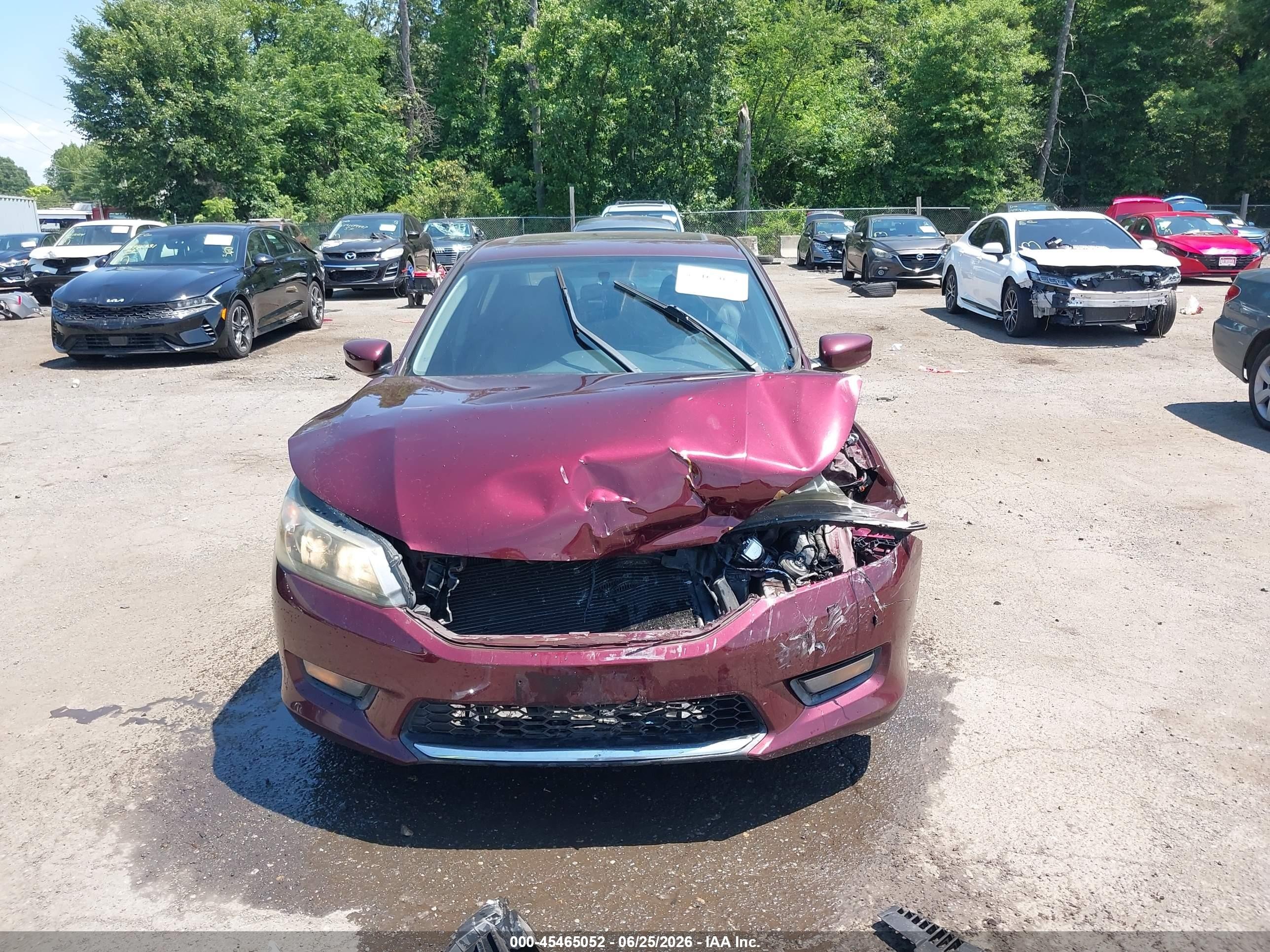 2015 Honda Accord Sport Burgundy vin: 1HGCR2F5XFA114271