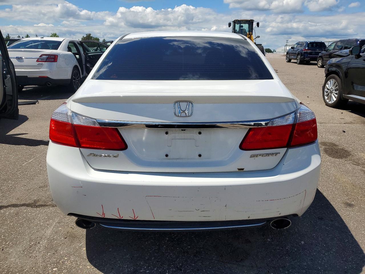 2015 Honda Accord Sport White vin: 1HGCR2F5XFA137680