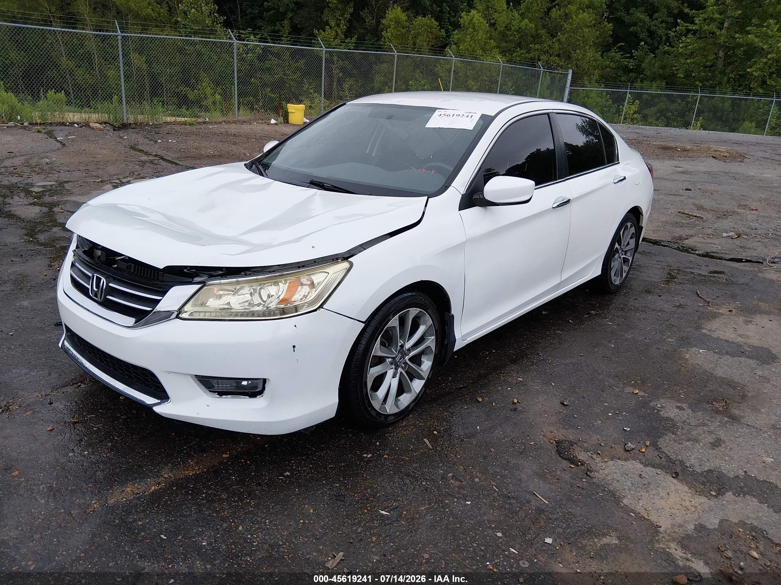 2015 Honda Accord Sport White vin: 1HGCR2F5XFA193599