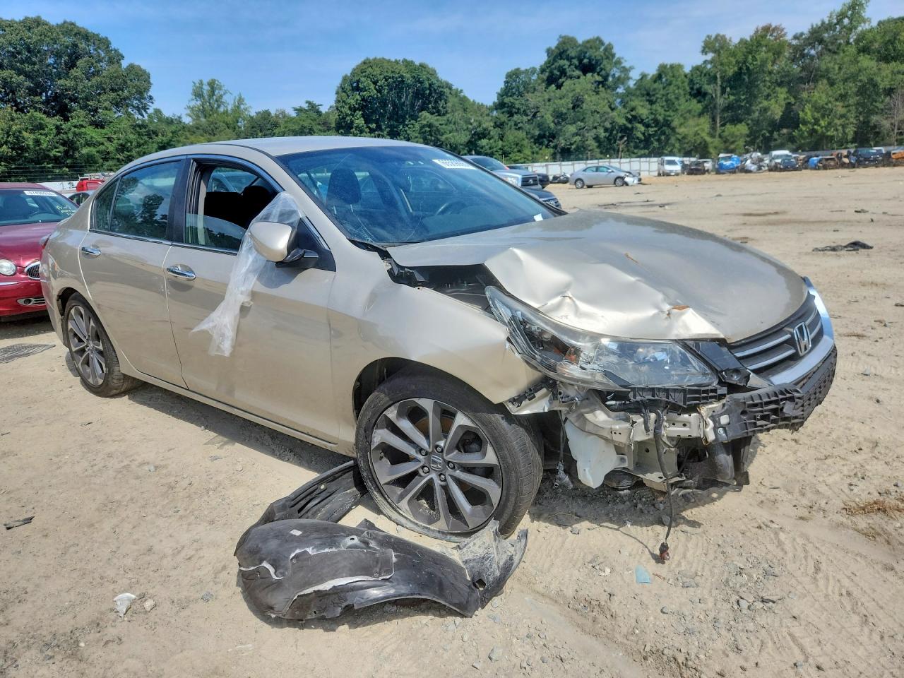 2015 Honda Accord Sport Beige vin: 1HGCR2F5XFA234930