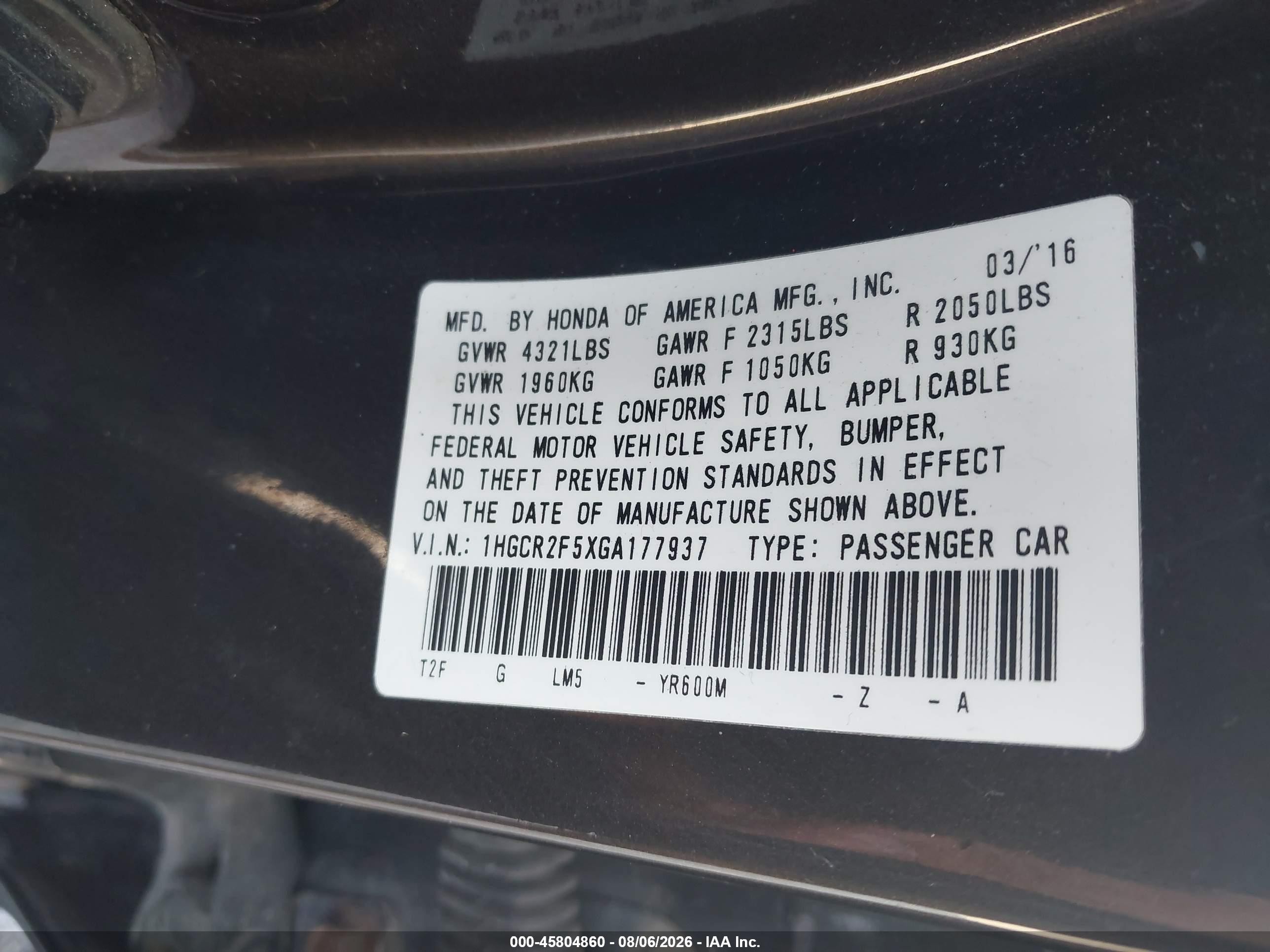 2016 Honda Accord Sport Brown vin: 1HGCR2F5XGA177937