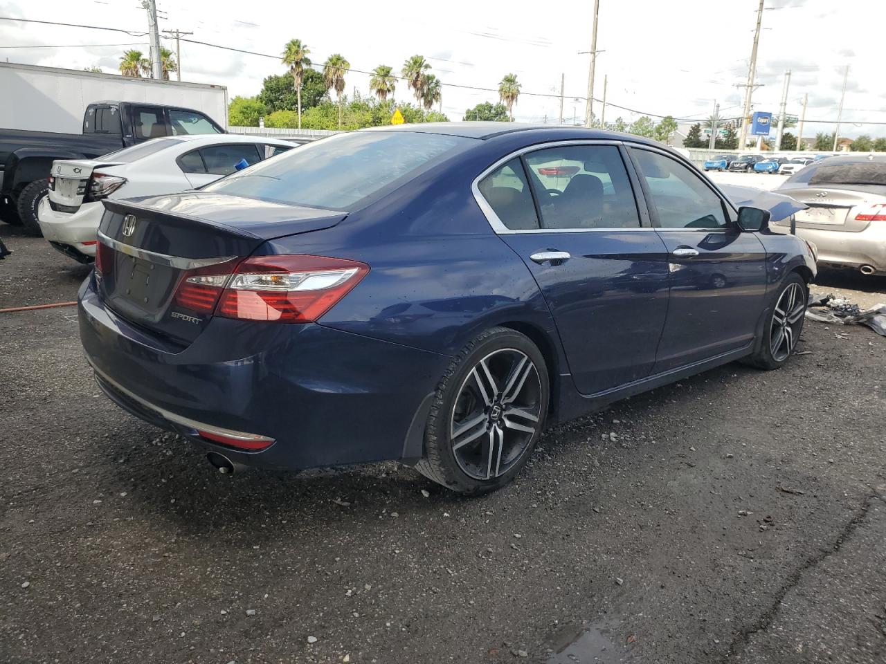 2016 Honda Accord Sport   Blue vin: 1HGCR2F64GA030764