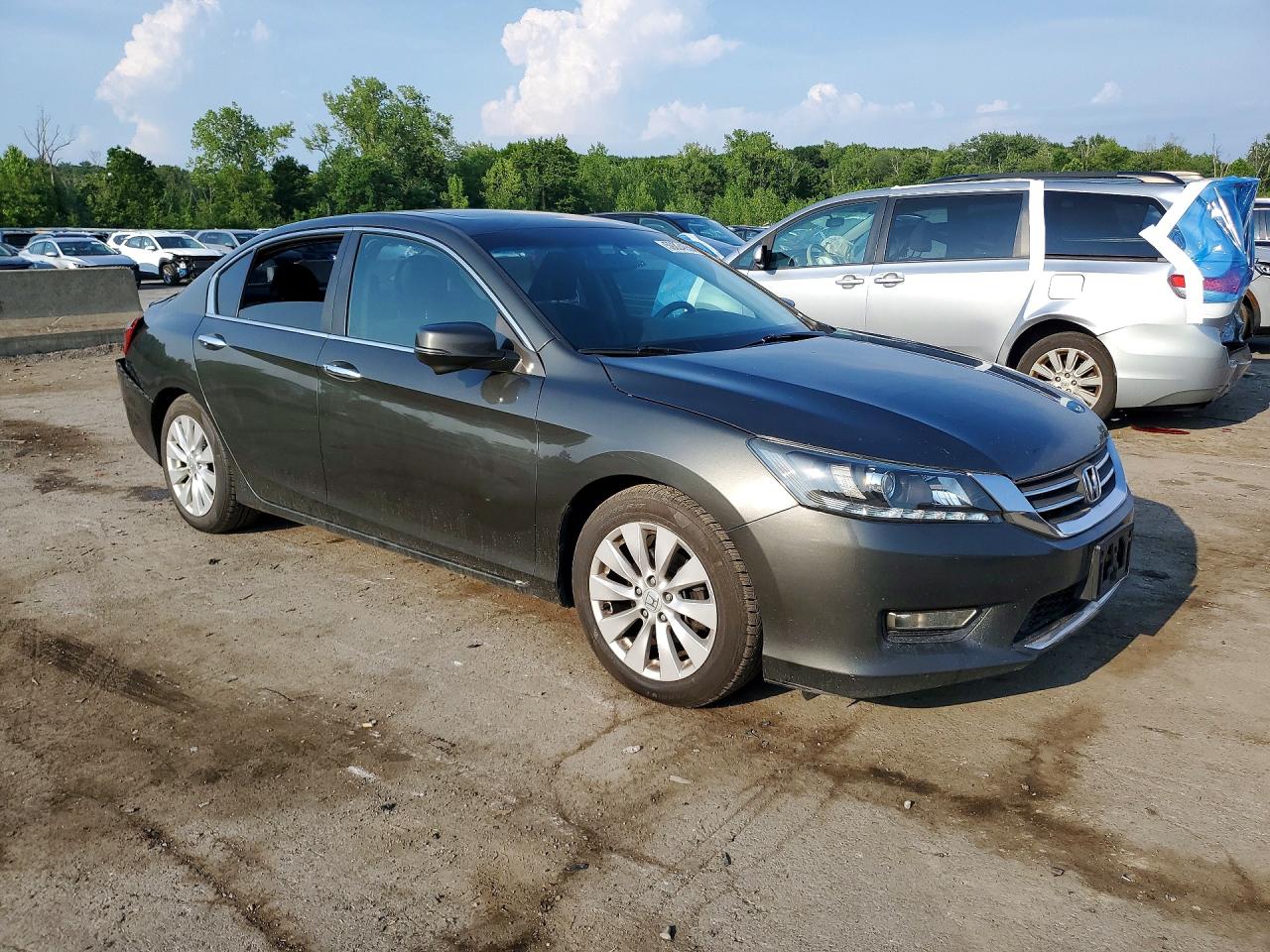 2013 Honda Accord Ex Gray vin: 1HGCR2F70DA025436