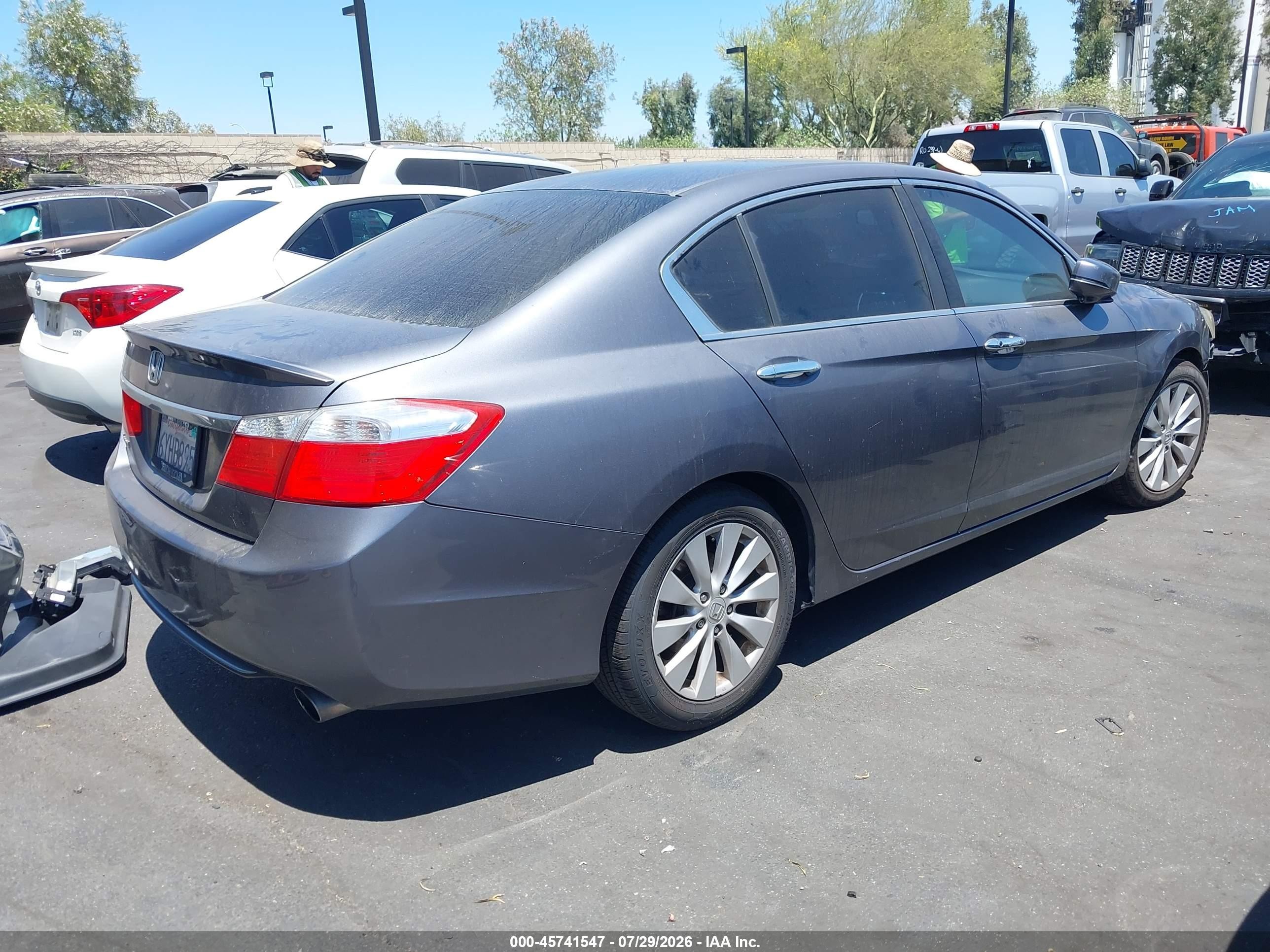 2013 Honda Accord Ex Gray vin: 1HGCR2F70DA186286