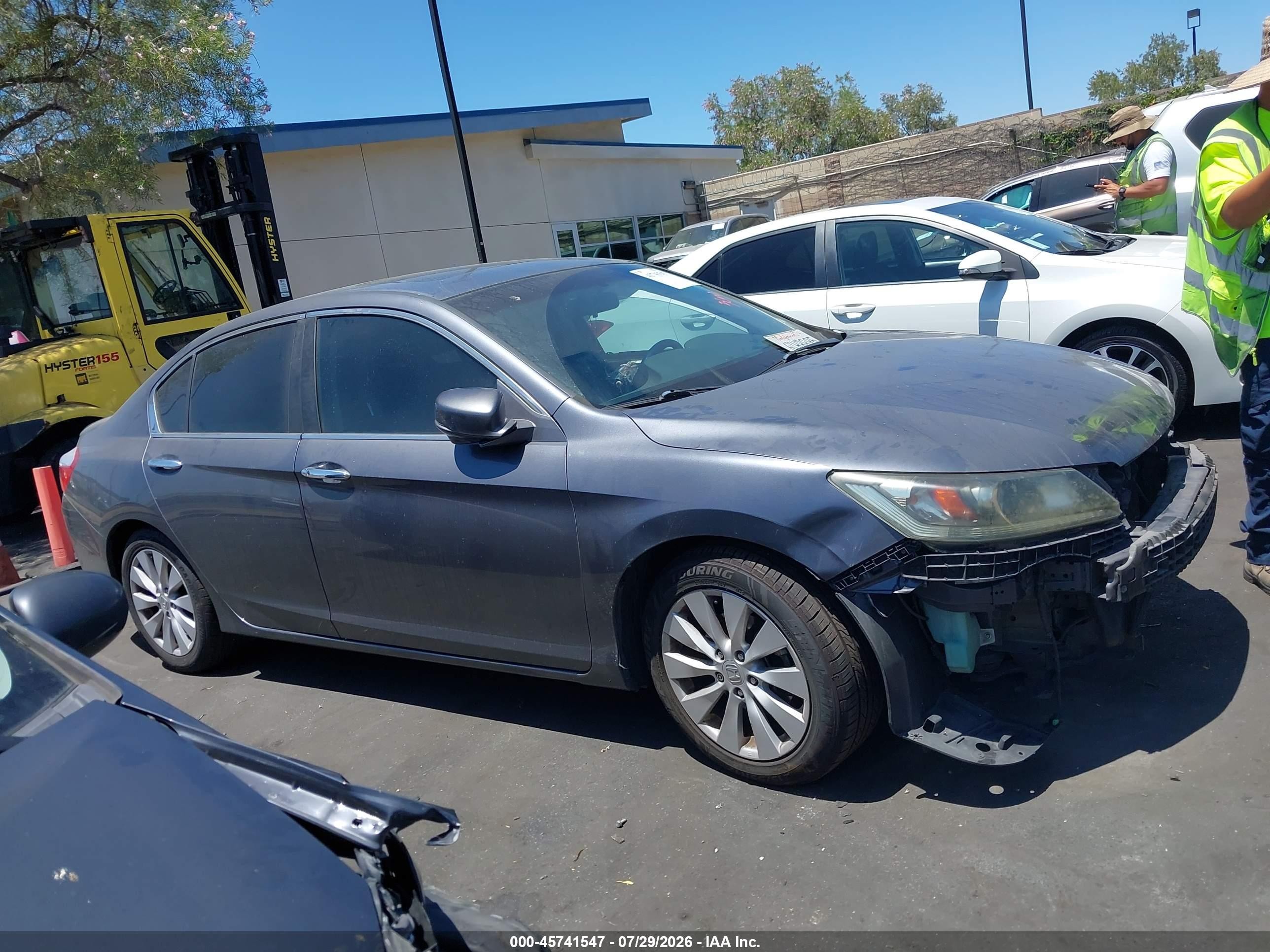 2013 Honda Accord Ex Gray vin: 1HGCR2F70DA186286