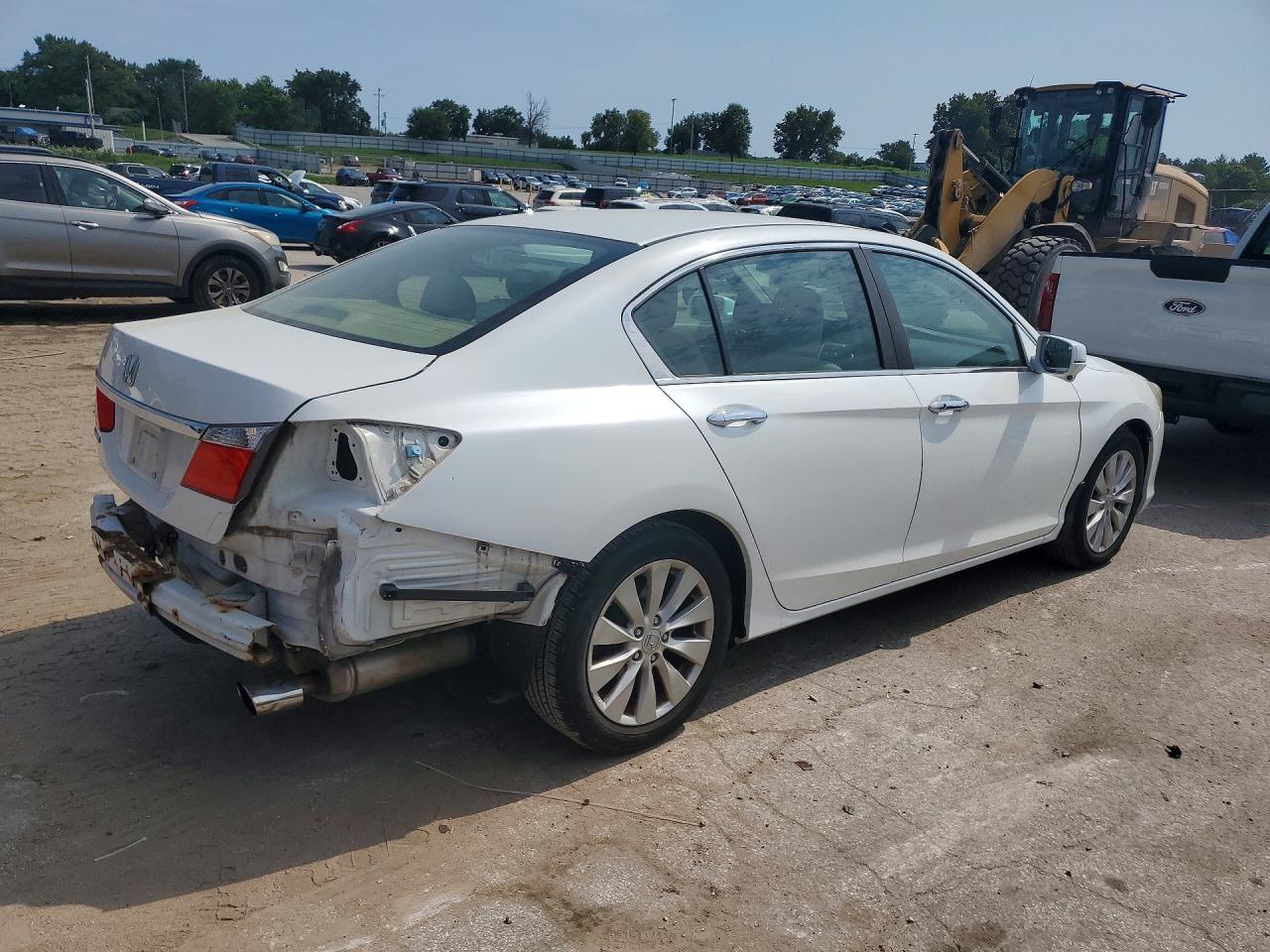 2014 Honda Accord Ex White vin: 1HGCR2F70EA042352