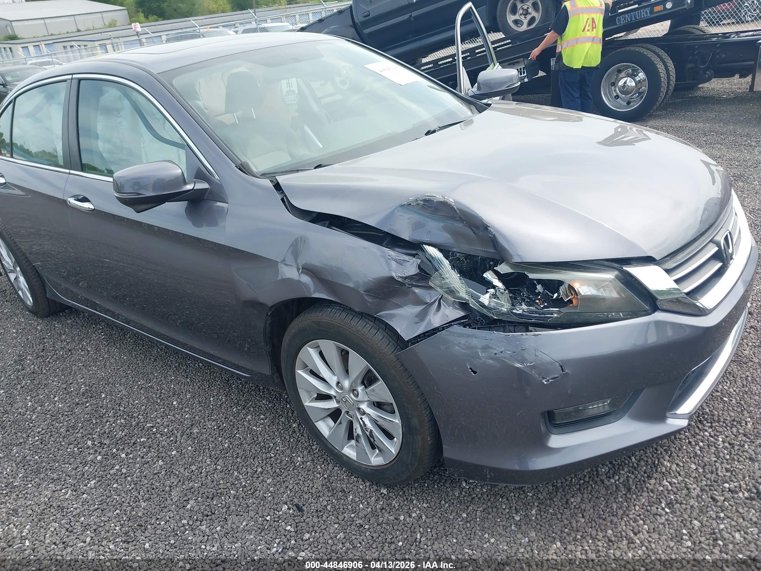 2014 Honda Accord Ex Gray vin: 1HGCR2F70EA102226