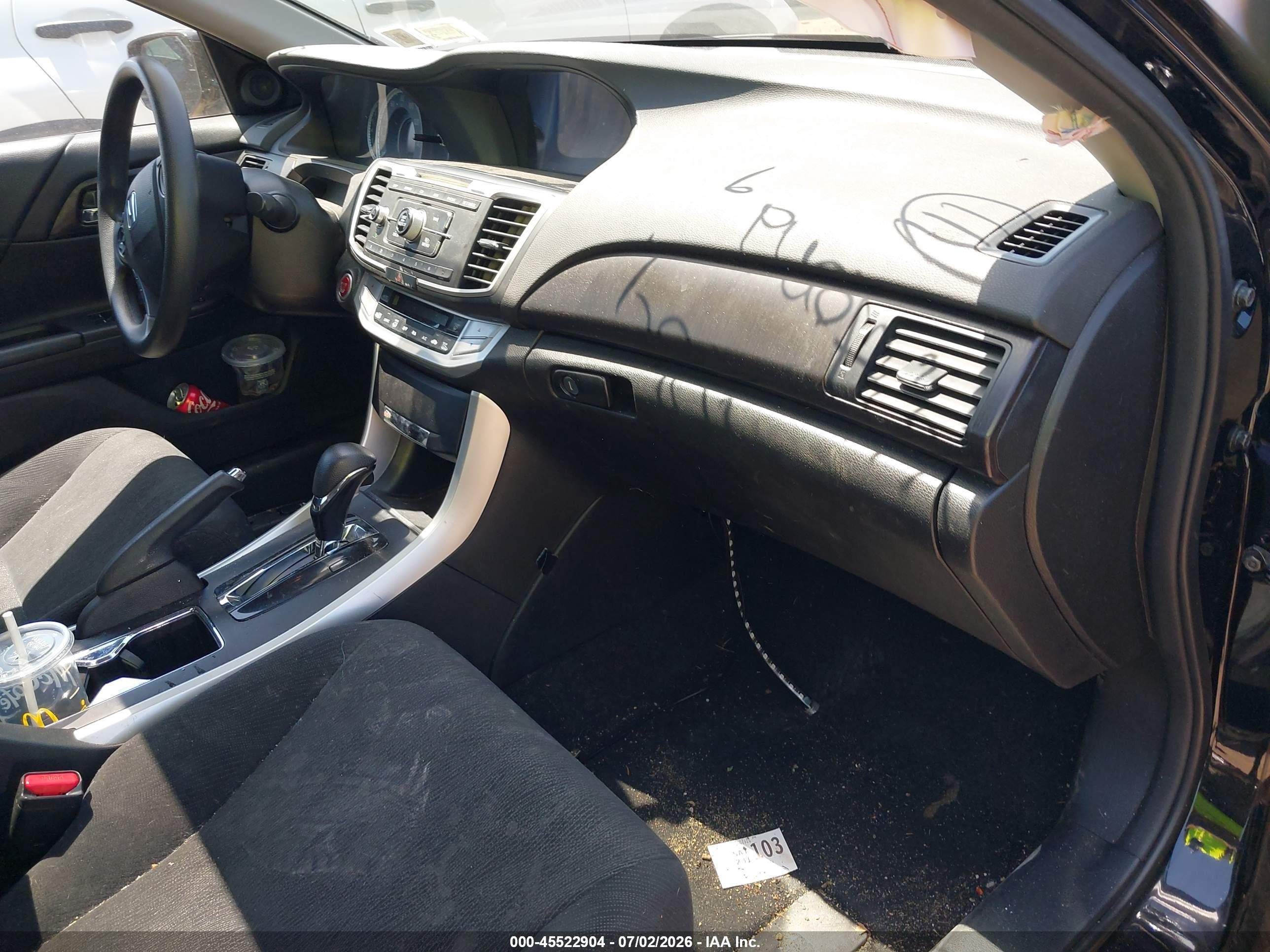 2014 Honda Accord Ex Black vin: 1HGCR2F70EA197869