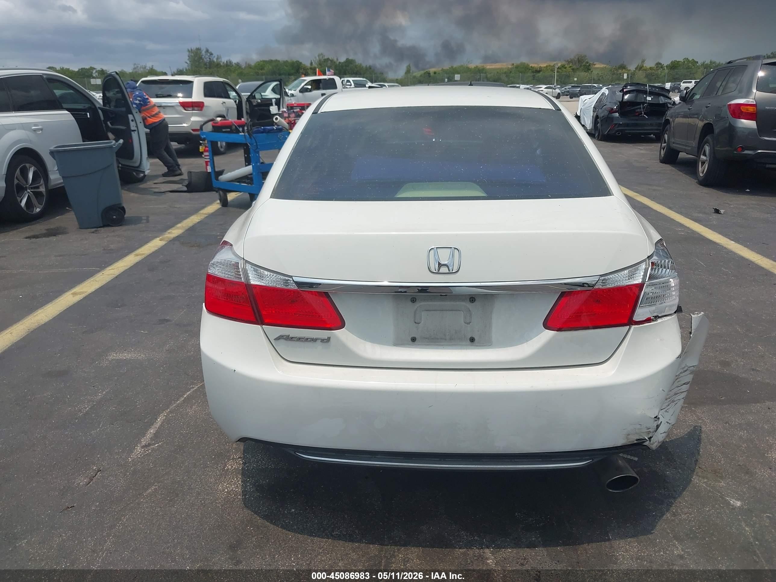 2014 Honda Accord Ex Белый vin: 1HGCR2F70EA199797