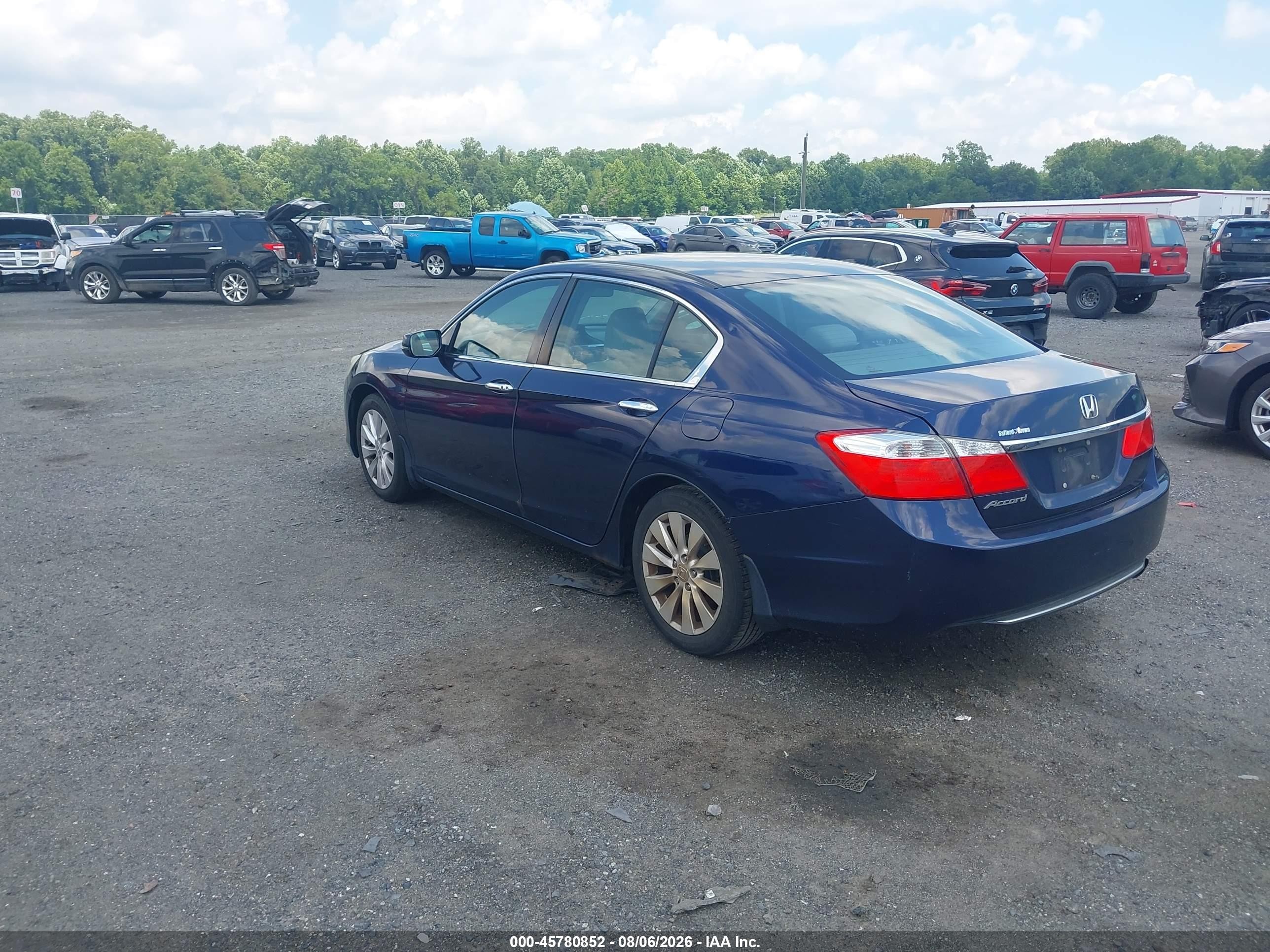 2014 Honda Accord Ex Blue vin: 1HGCR2F70EA277446