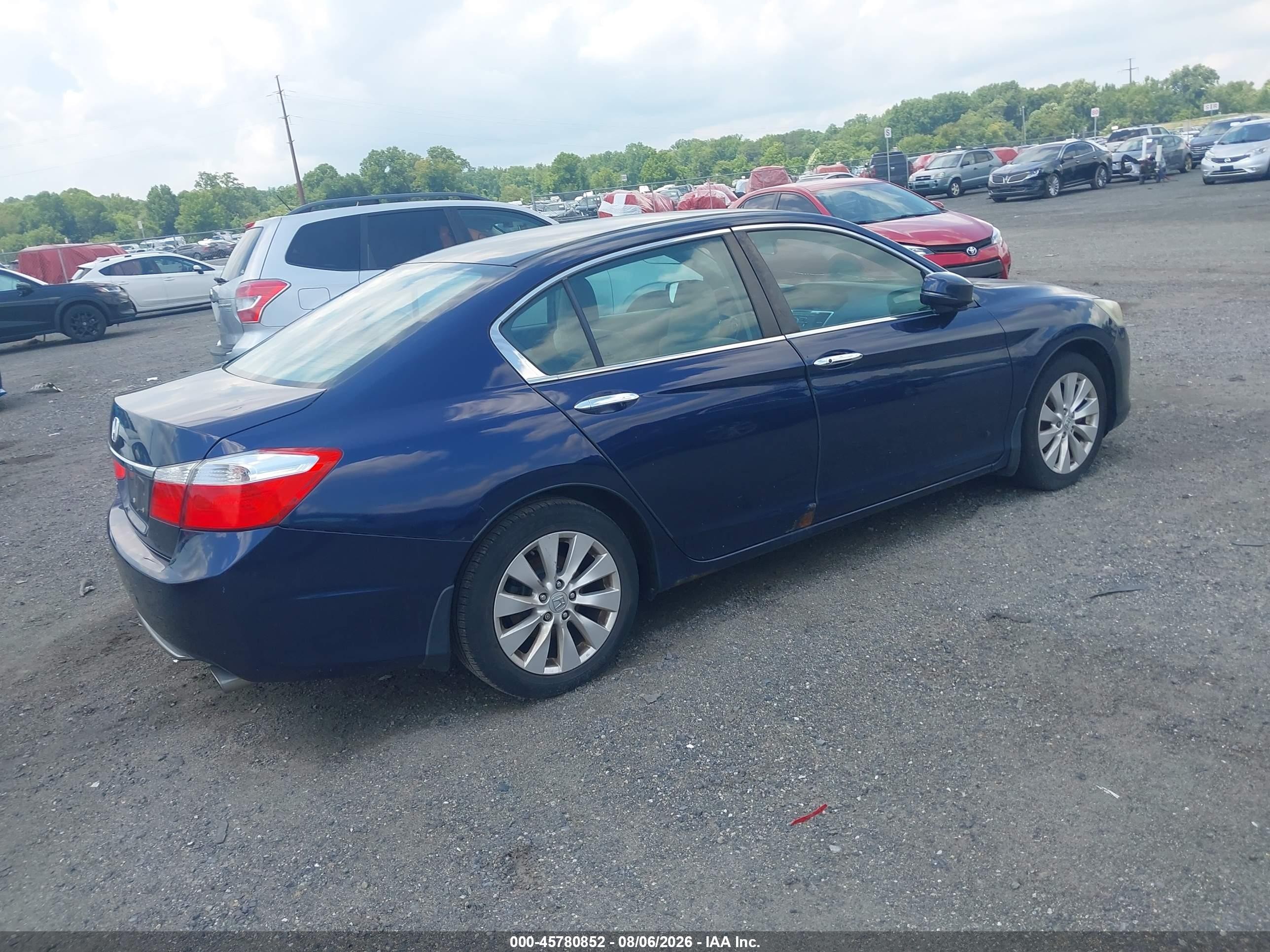 2014 Honda Accord Ex Blue vin: 1HGCR2F70EA277446