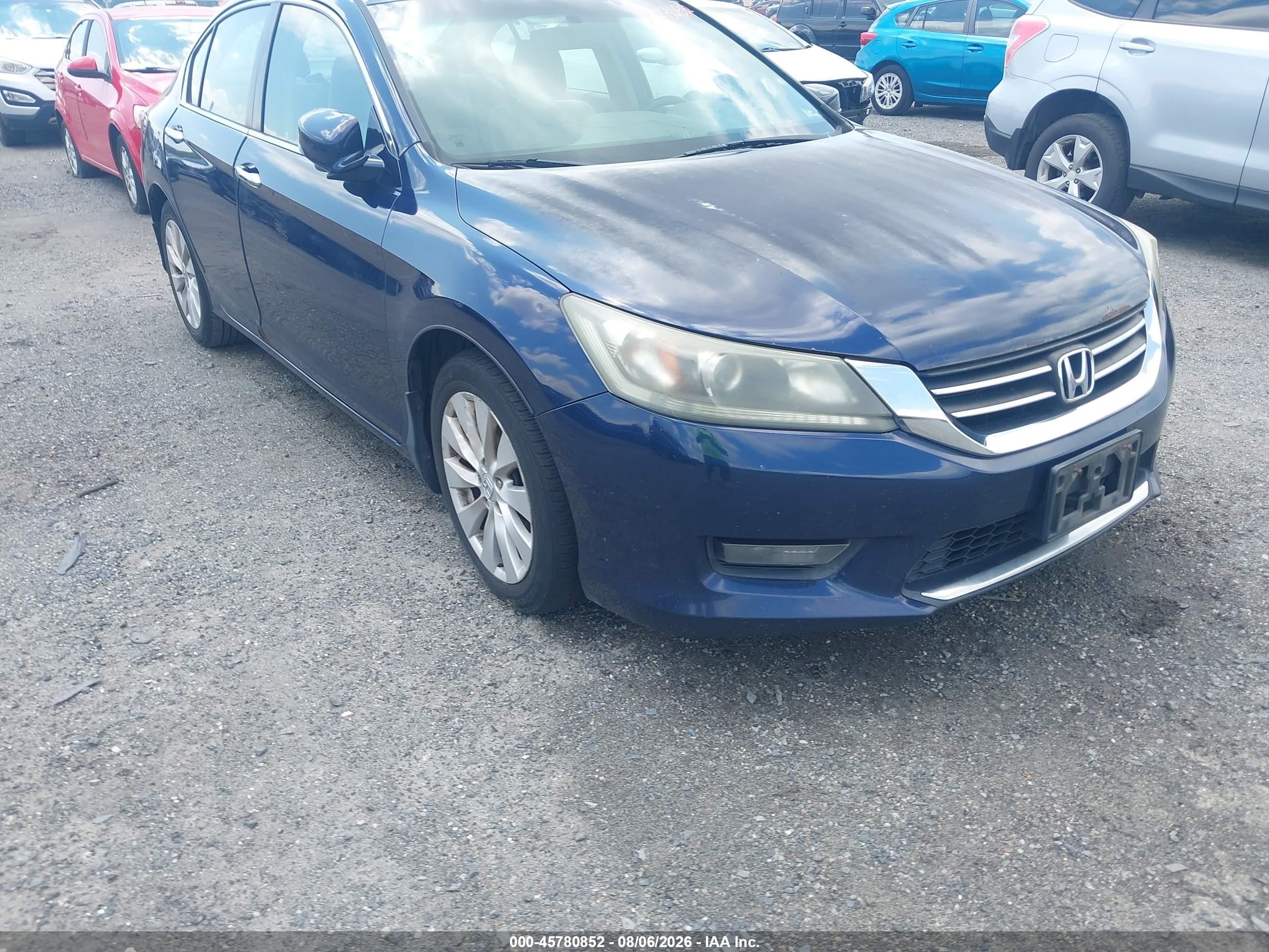 2014 Honda Accord Ex Blue vin: 1HGCR2F70EA277446