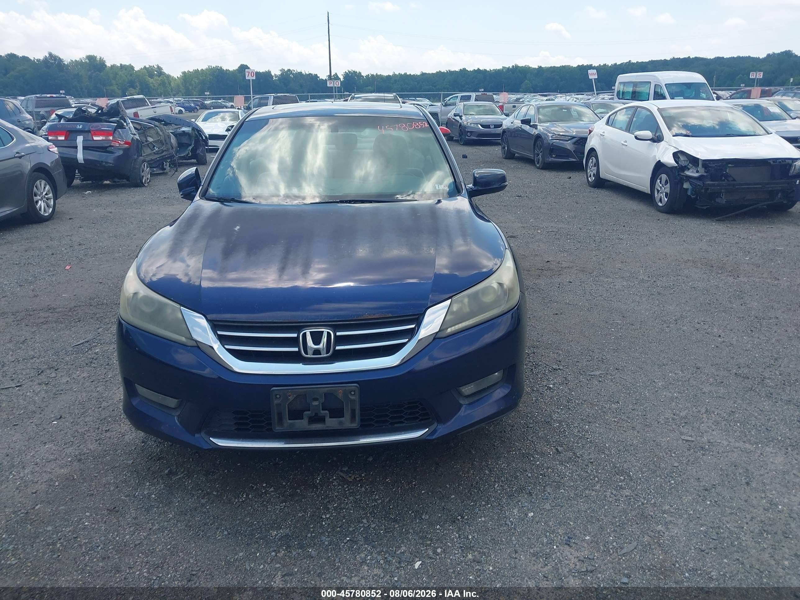 2014 Honda Accord Ex Blue vin: 1HGCR2F70EA277446
