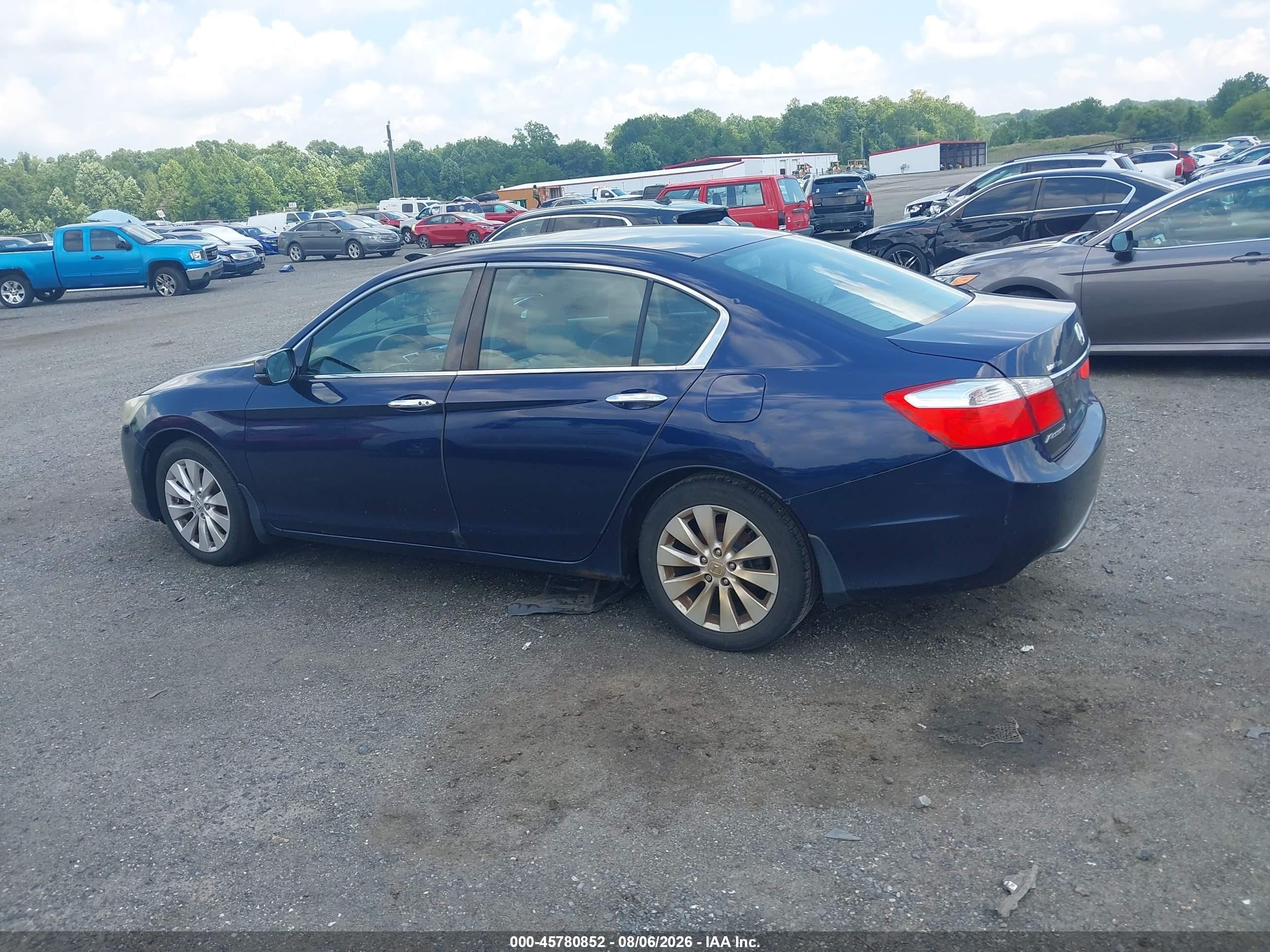 2014 Honda Accord Ex Blue vin: 1HGCR2F70EA277446