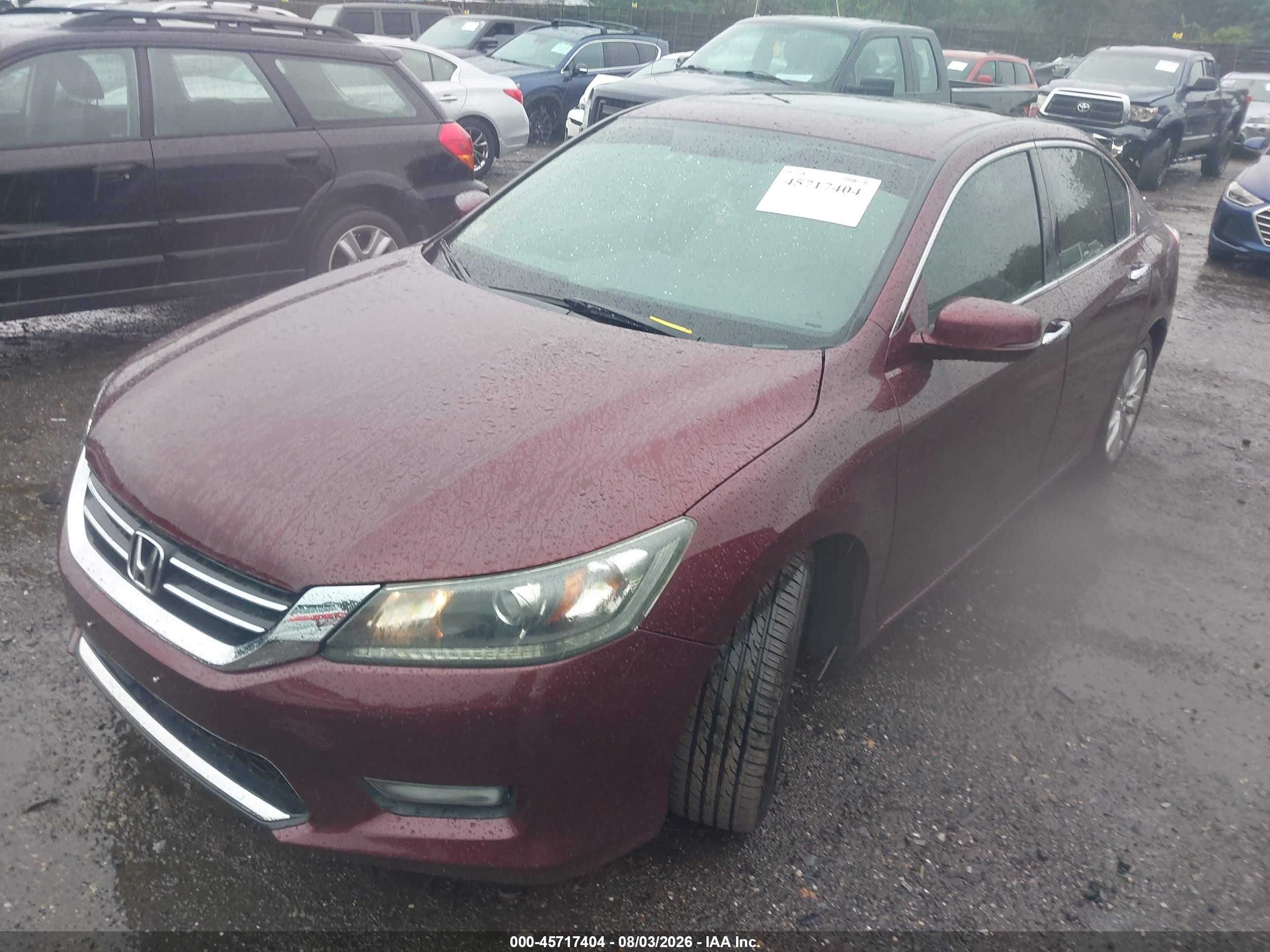 2015 Honda Accord Ex Purple vin: 1HGCR2F70FA004203