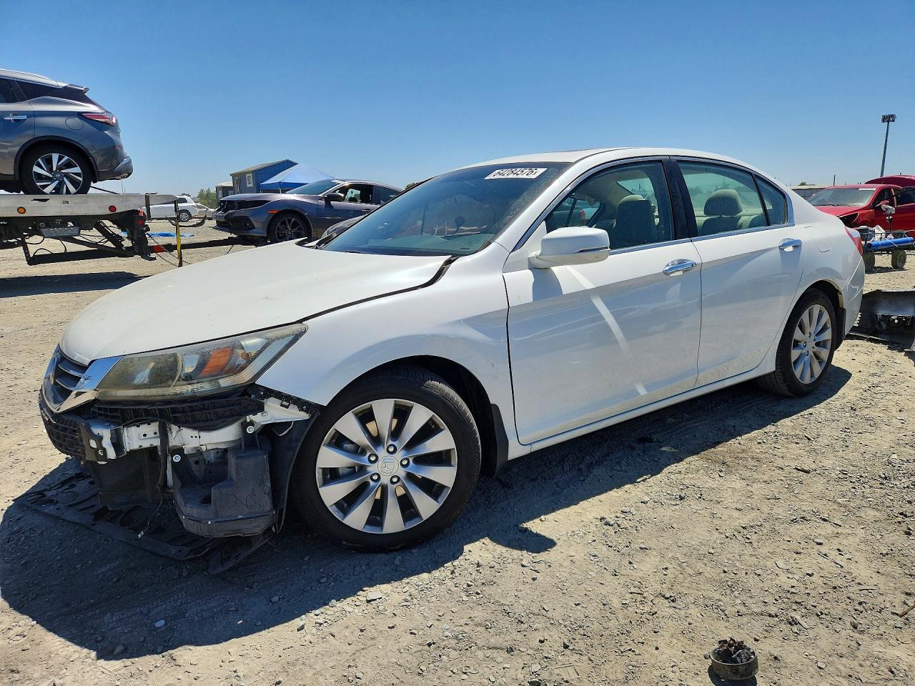2015 Honda Accord Ex White vin: 1HGCR2F70FA027156