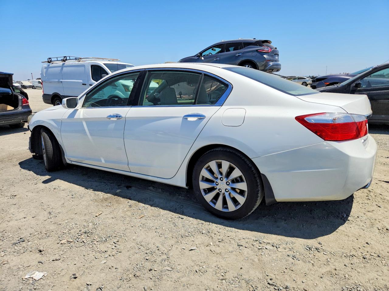 2015 Honda Accord Ex White vin: 1HGCR2F70FA027156