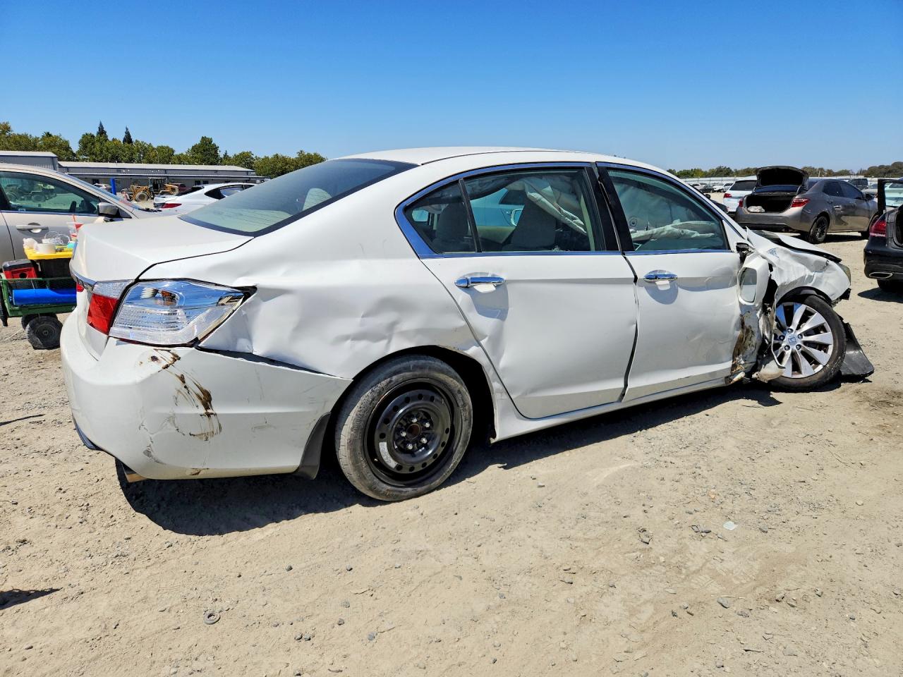 2015 Honda Accord Ex White vin: 1HGCR2F70FA027156