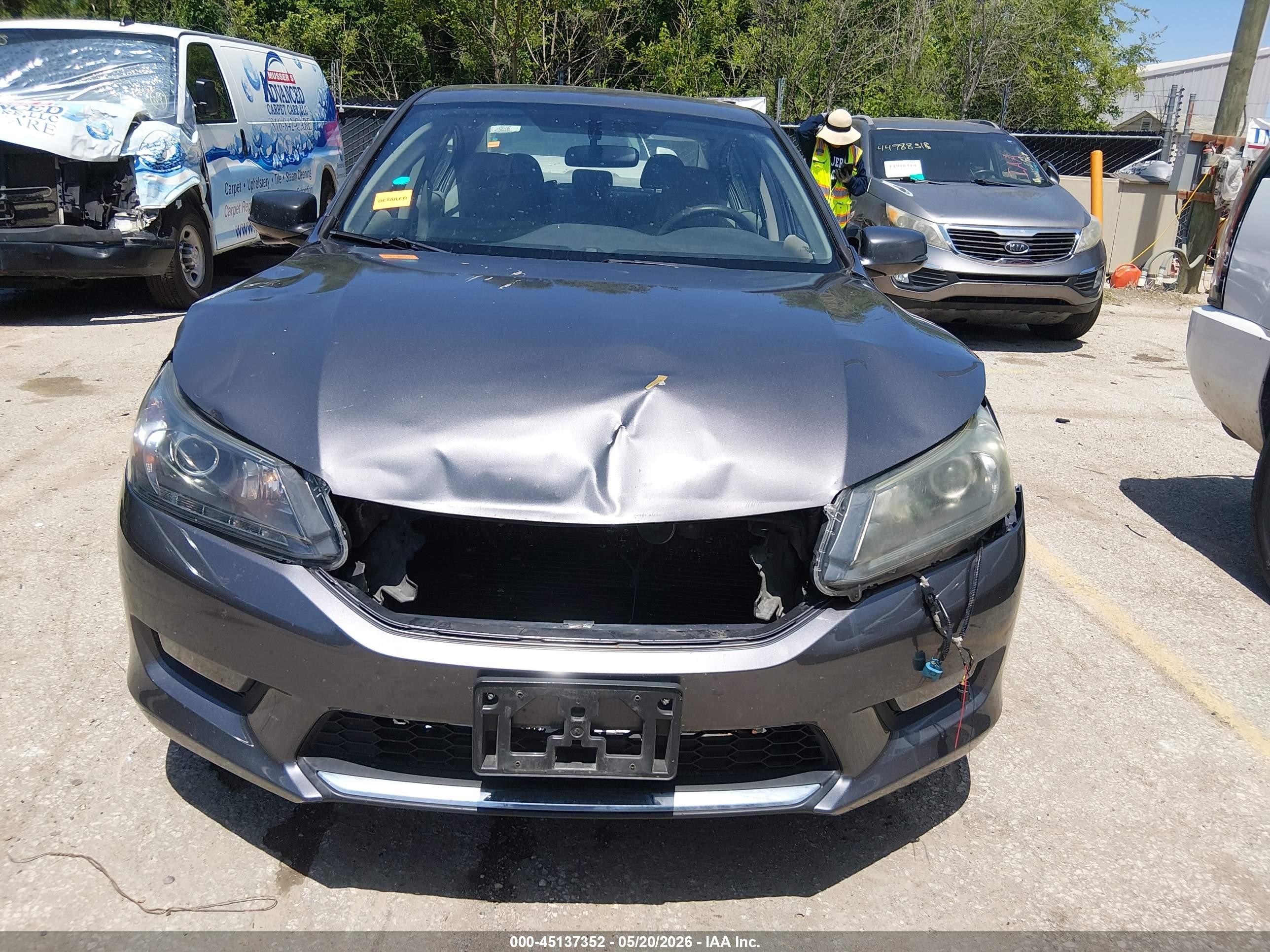 2015 Honda Accord Ex Серый vin: 1HGCR2F70FA106813