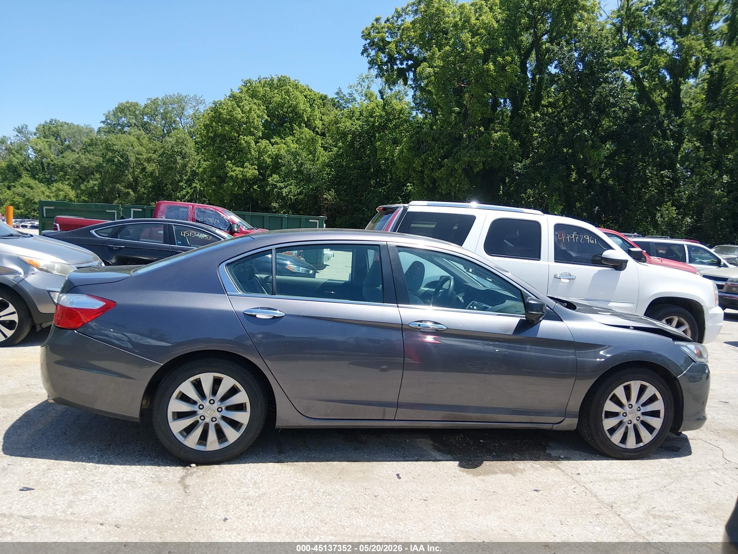 2015 Honda Accord Ex Серый vin: 1HGCR2F70FA106813