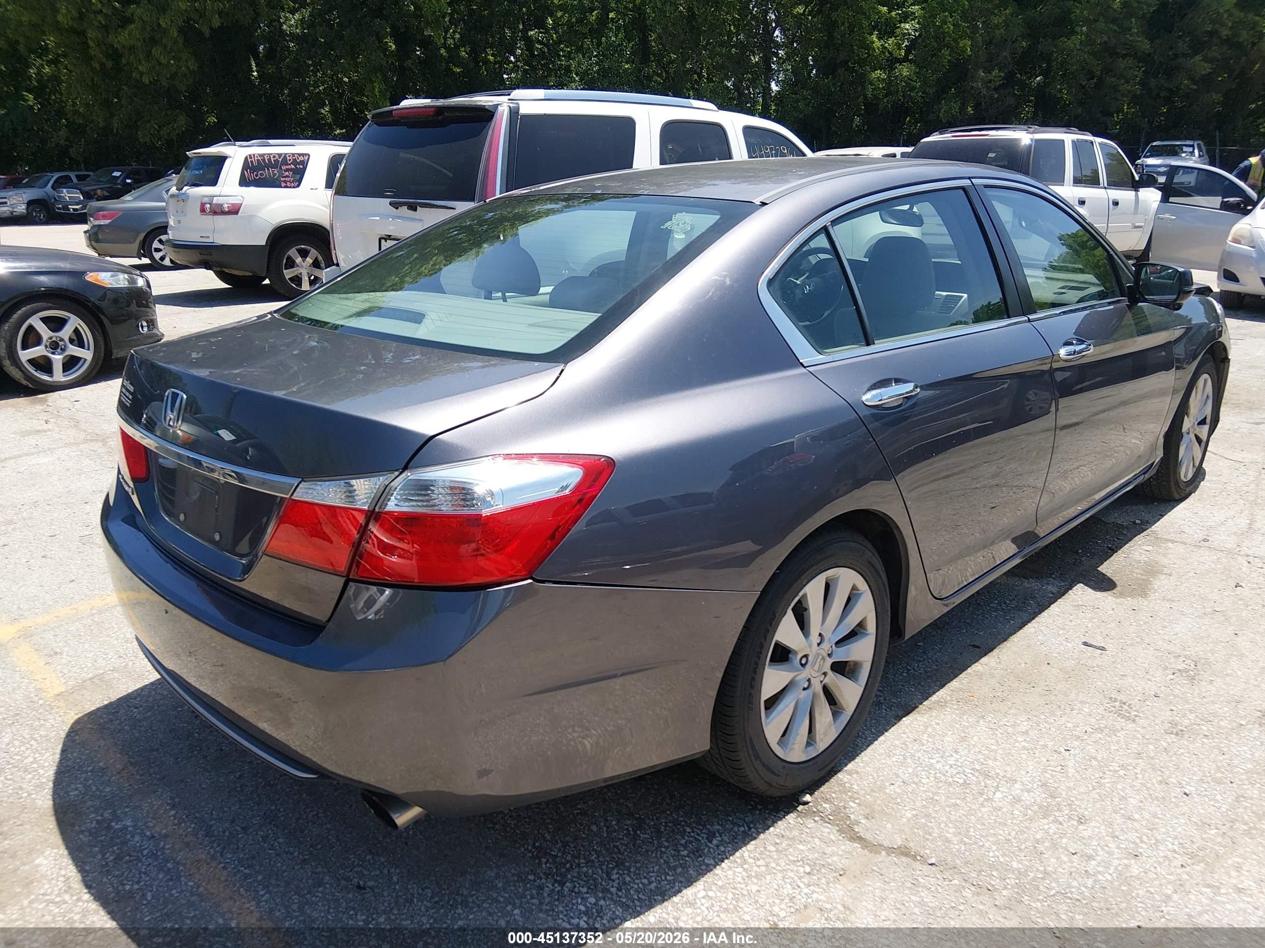 2015 Honda Accord Ex Серый vin: 1HGCR2F70FA106813