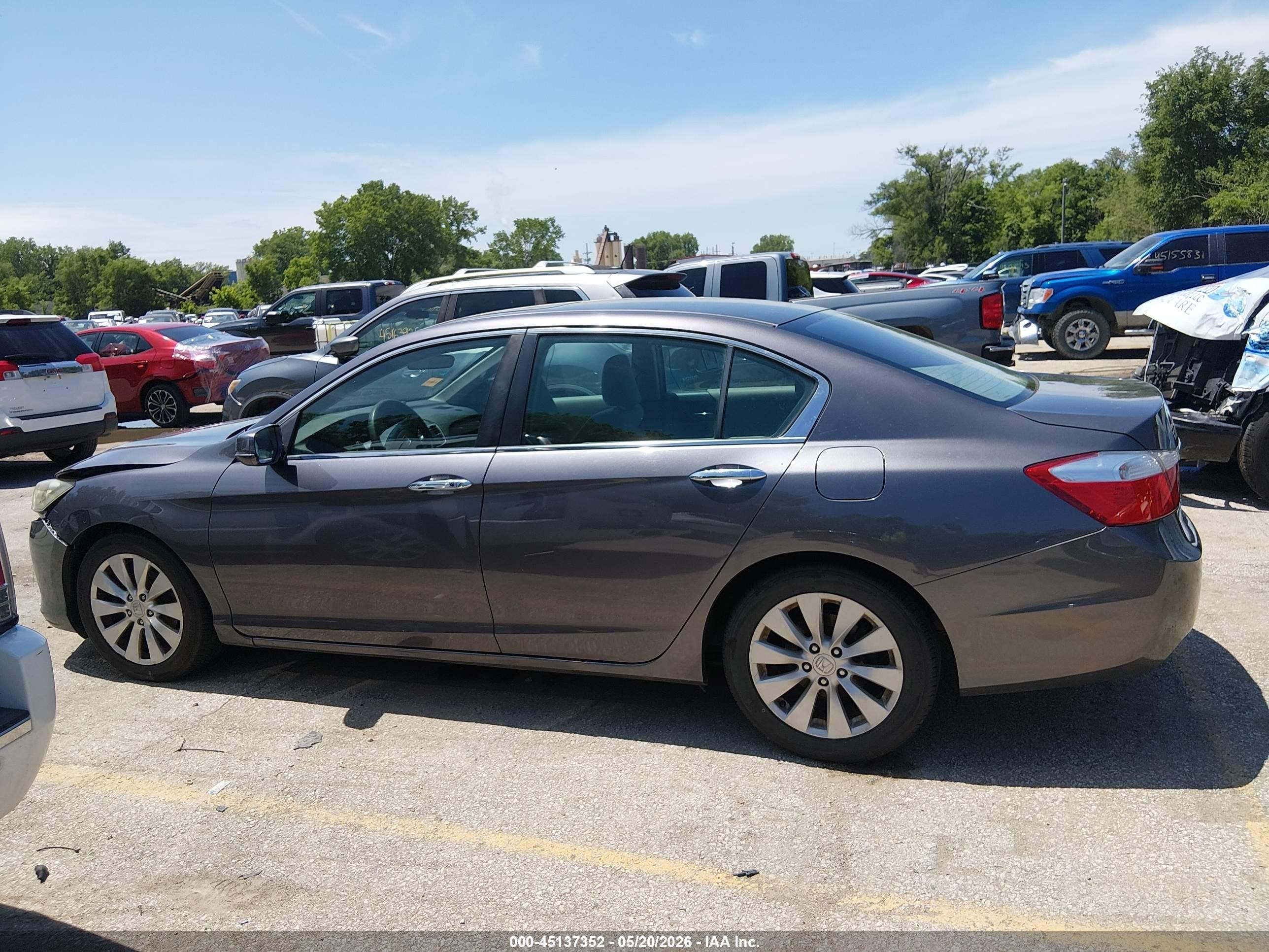 2015 Honda Accord Ex Серый vin: 1HGCR2F70FA106813