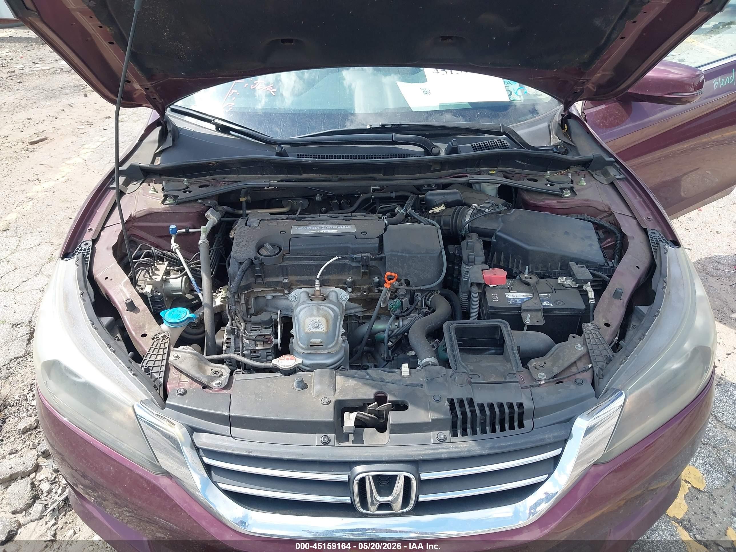2015 Honda Accord Ex Maroon vin: 1HGCR2F70FA114247