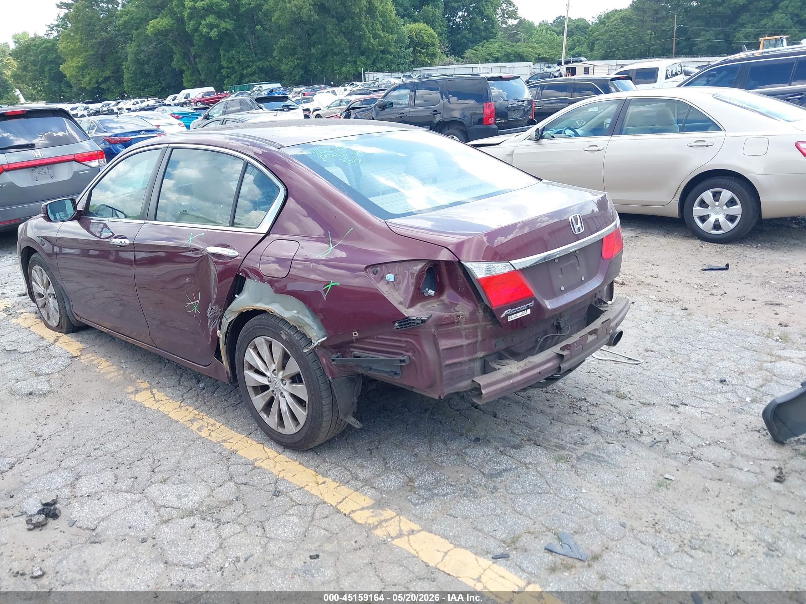 2015 Honda Accord Ex Maroon vin: 1HGCR2F70FA114247