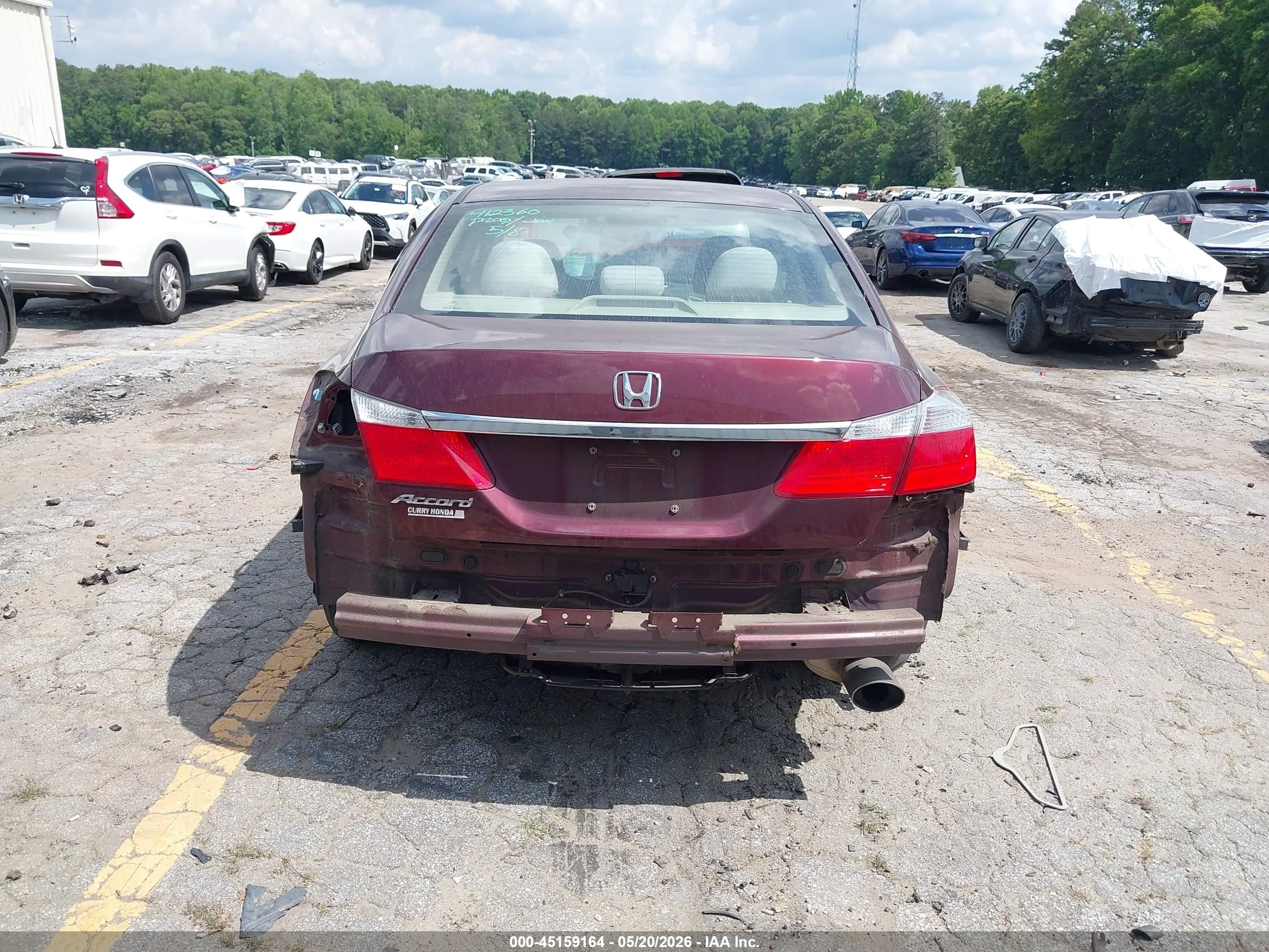 2015 Honda Accord Ex Maroon vin: 1HGCR2F70FA114247