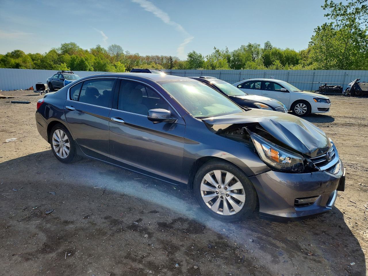 2015 Honda Accord Ex Gray vin: 1HGCR2F70FA122008