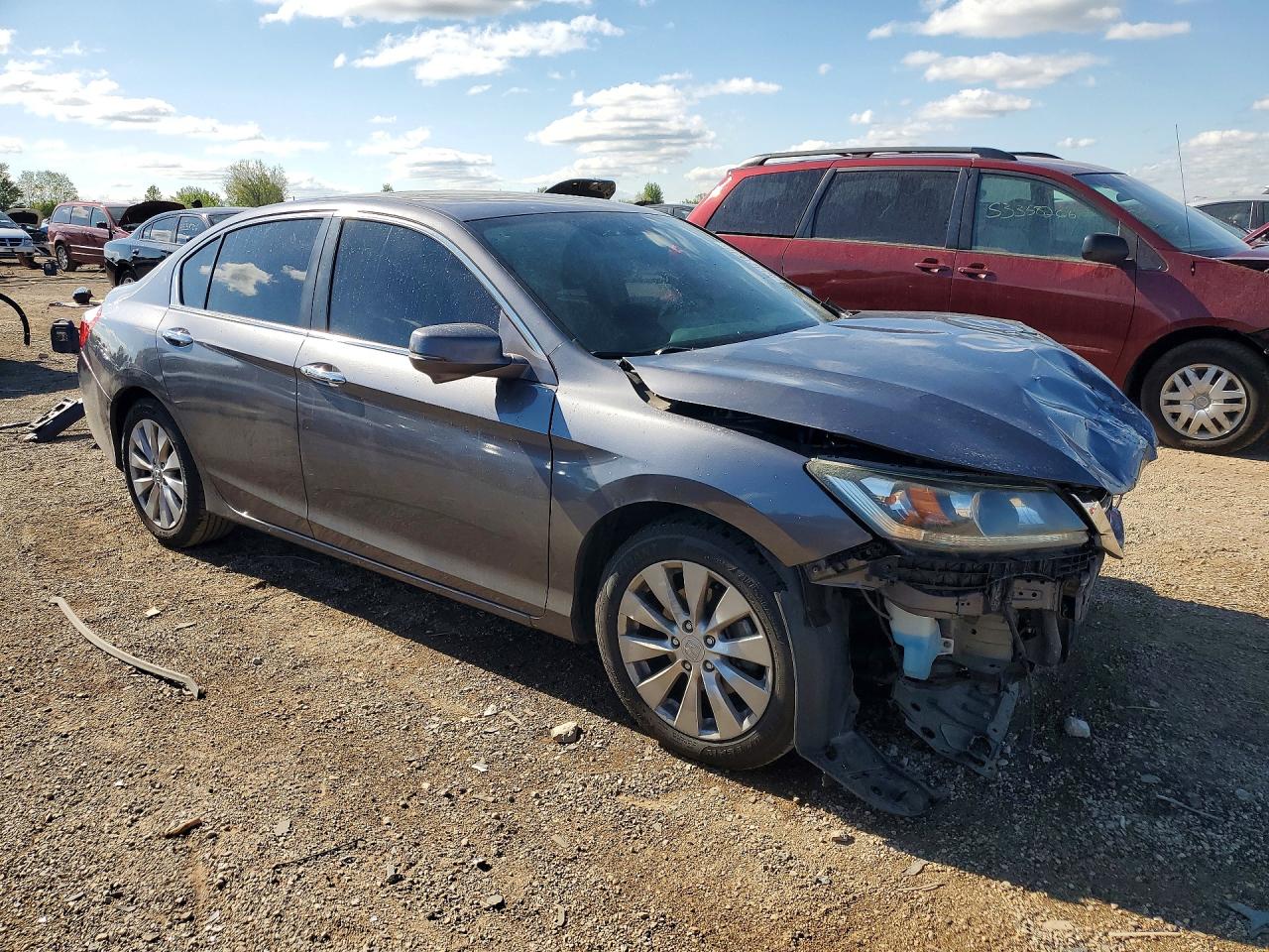 2015 Honda Accord Ex Gray vin: 1HGCR2F70FA224456