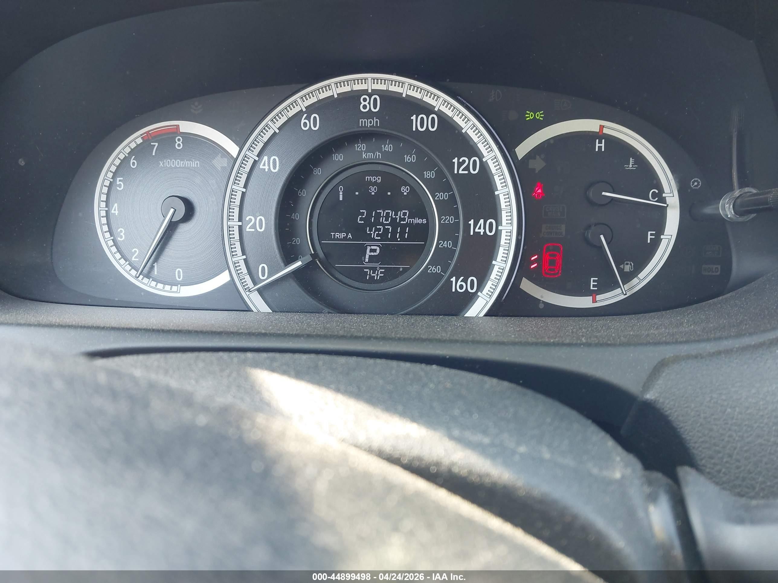 2016 Honda Accord Ex Серый vin: 1HGCR2F70GA206198