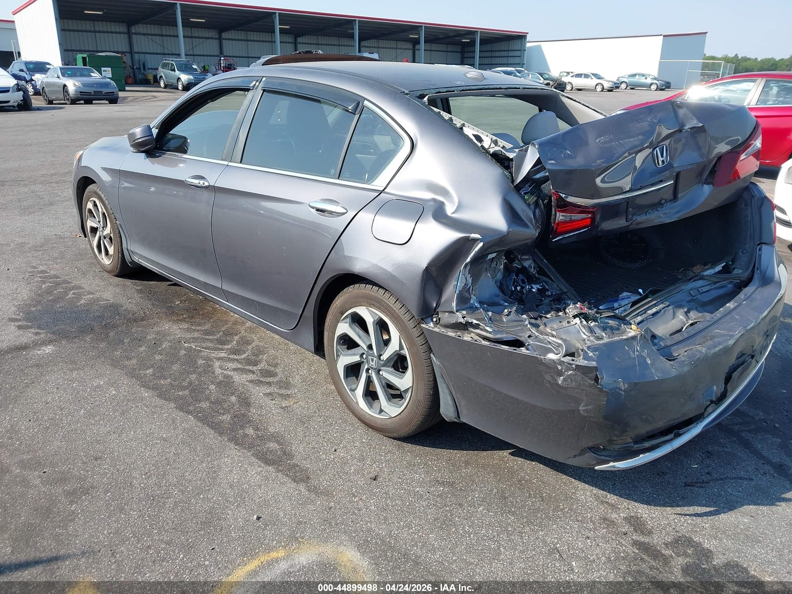 2016 Honda Accord Ex Серый vin: 1HGCR2F70GA206198