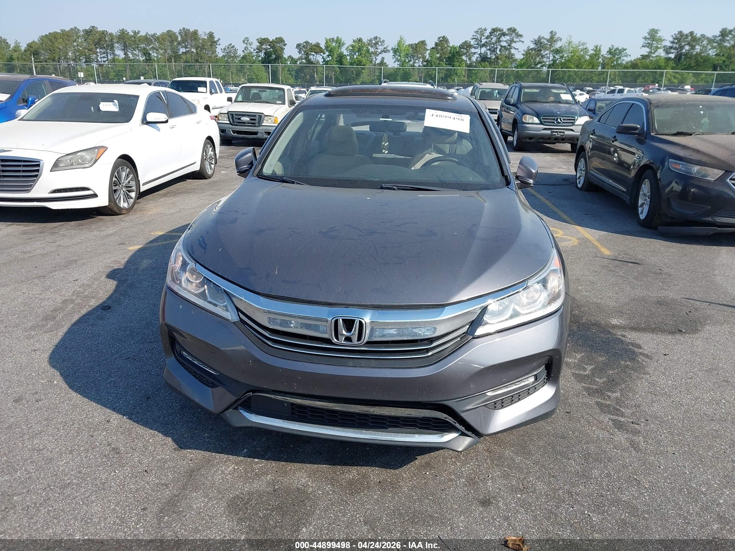 2016 Honda Accord Ex Серый vin: 1HGCR2F70GA206198