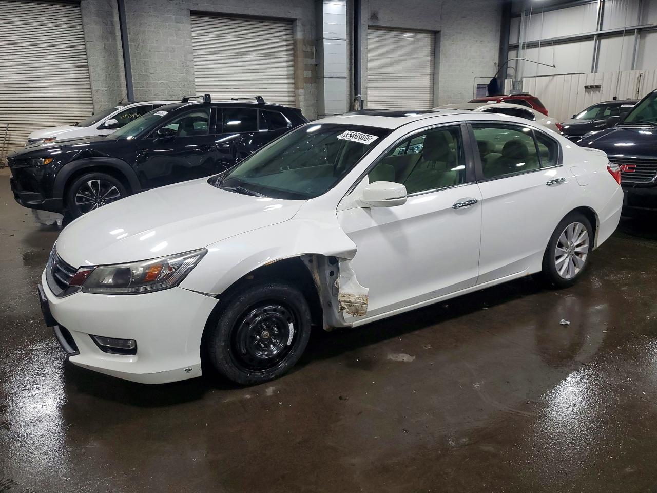 2013 Honda Accord Ex White vin: 1HGCR2F71DA099819