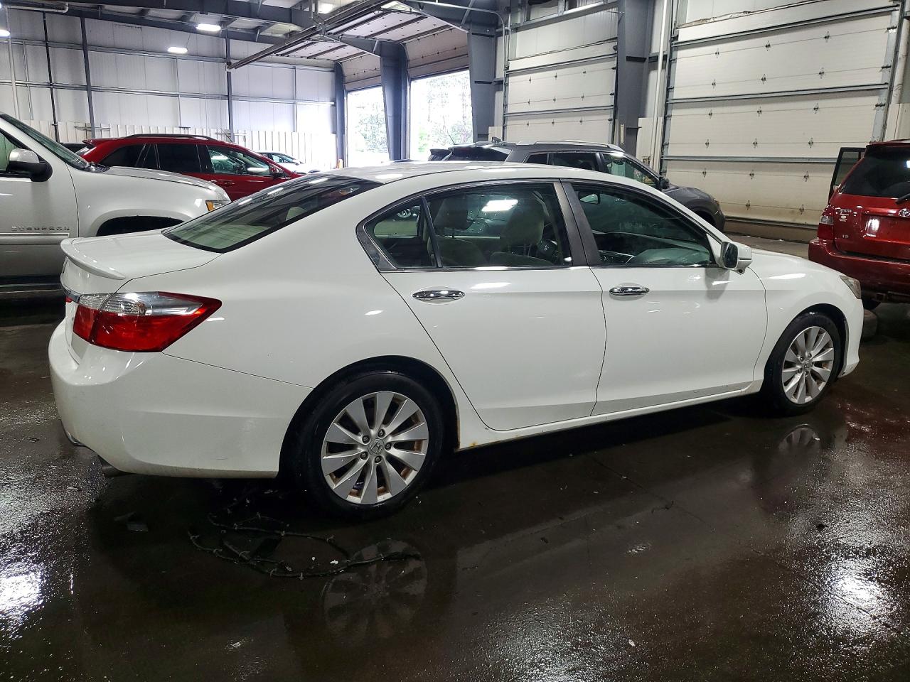 2013 Honda Accord Ex White vin: 1HGCR2F71DA099819