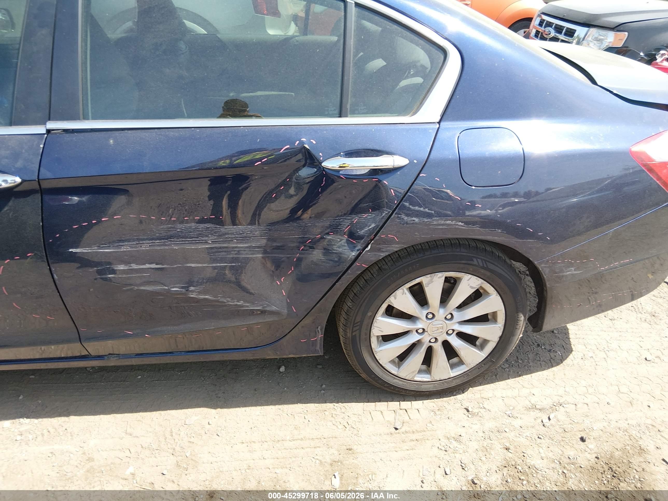 2013 Honda Accord Ex Blue vin: 1HGCR2F71DA129384
