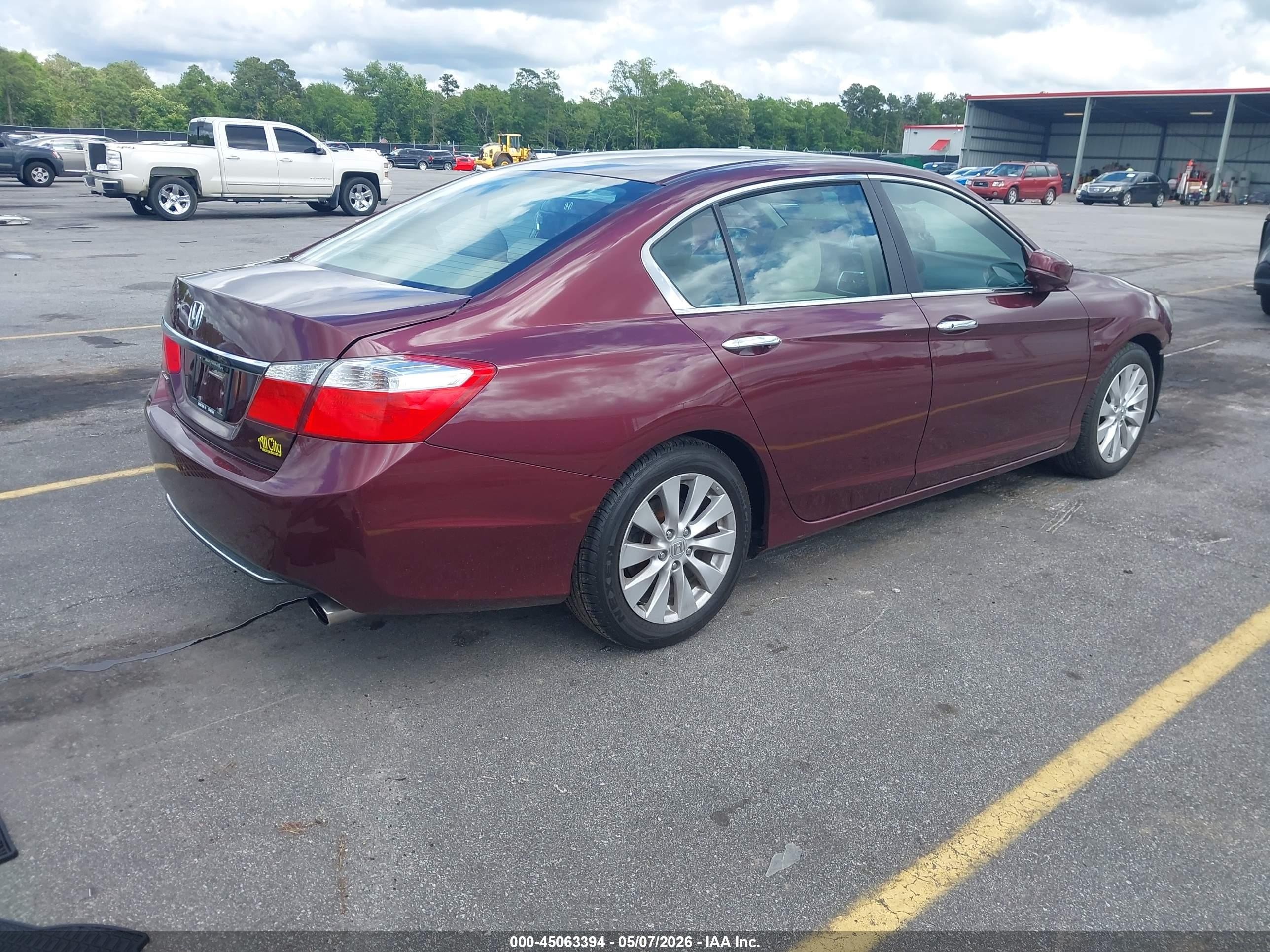 2013 Honda Accord Ex Burgundy vin: 1HGCR2F71DA208344