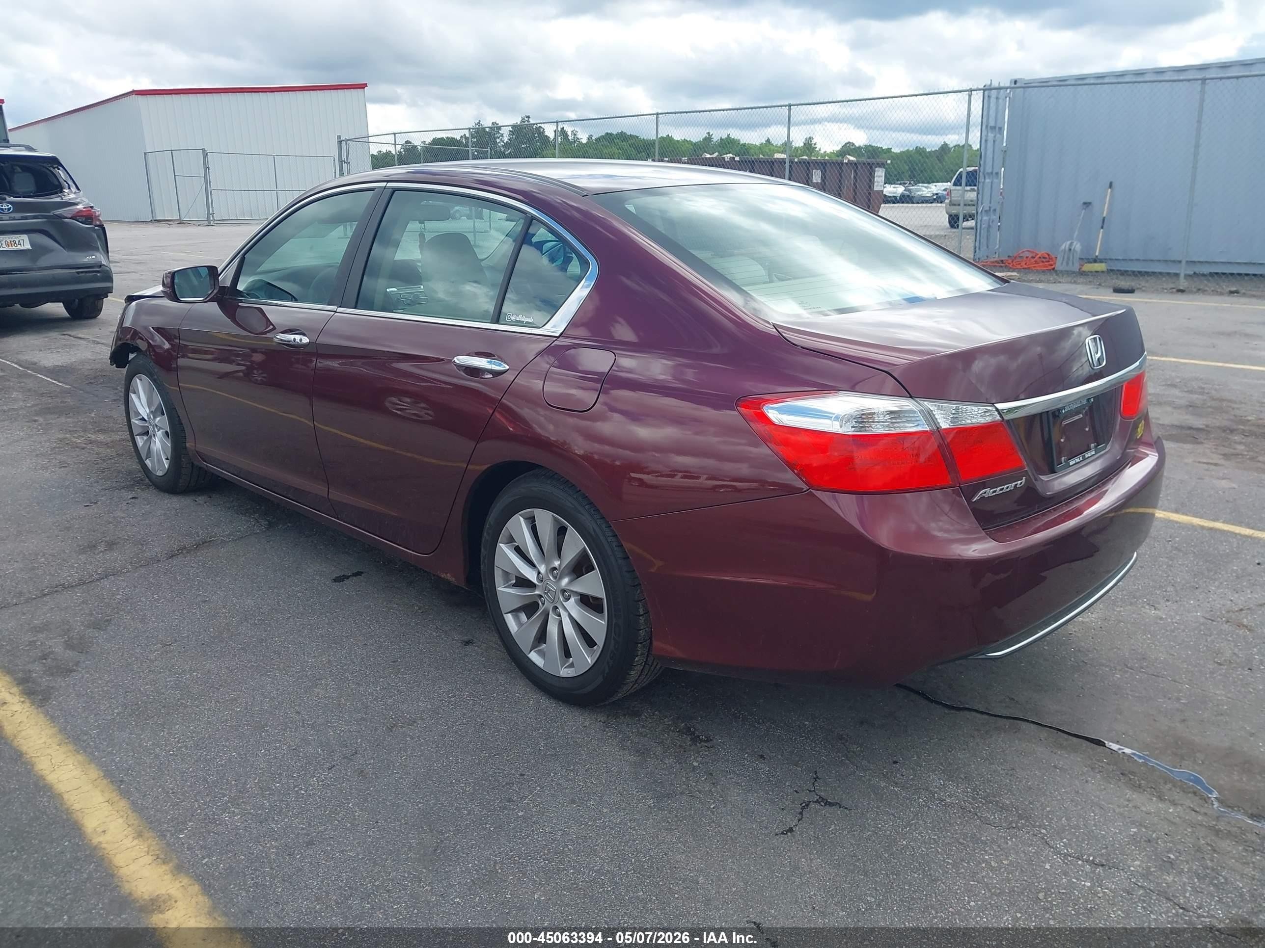 2013 Honda Accord Ex Burgundy vin: 1HGCR2F71DA208344