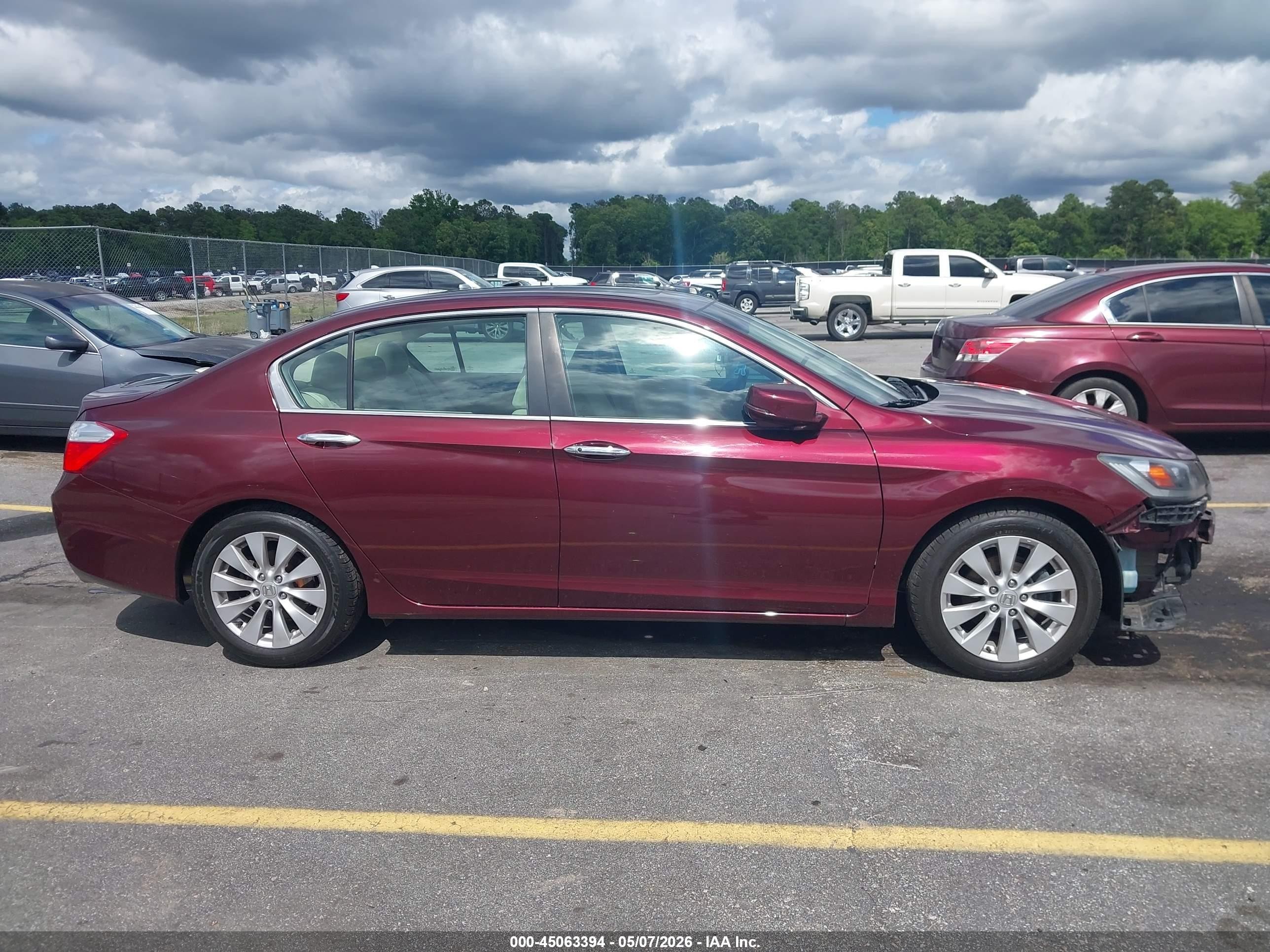 2013 Honda Accord Ex Burgundy vin: 1HGCR2F71DA208344