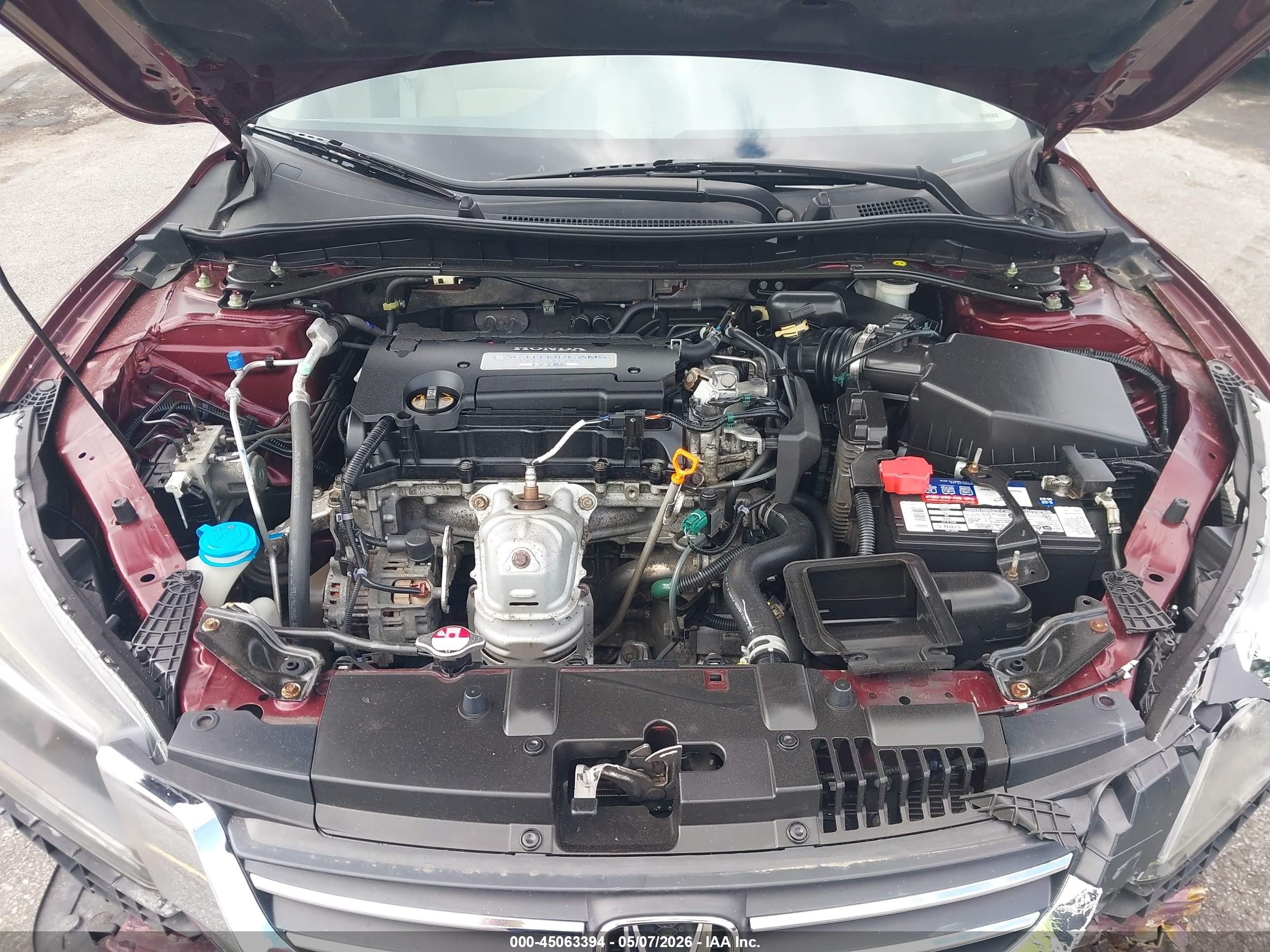2013 Honda Accord Ex Burgundy vin: 1HGCR2F71DA208344