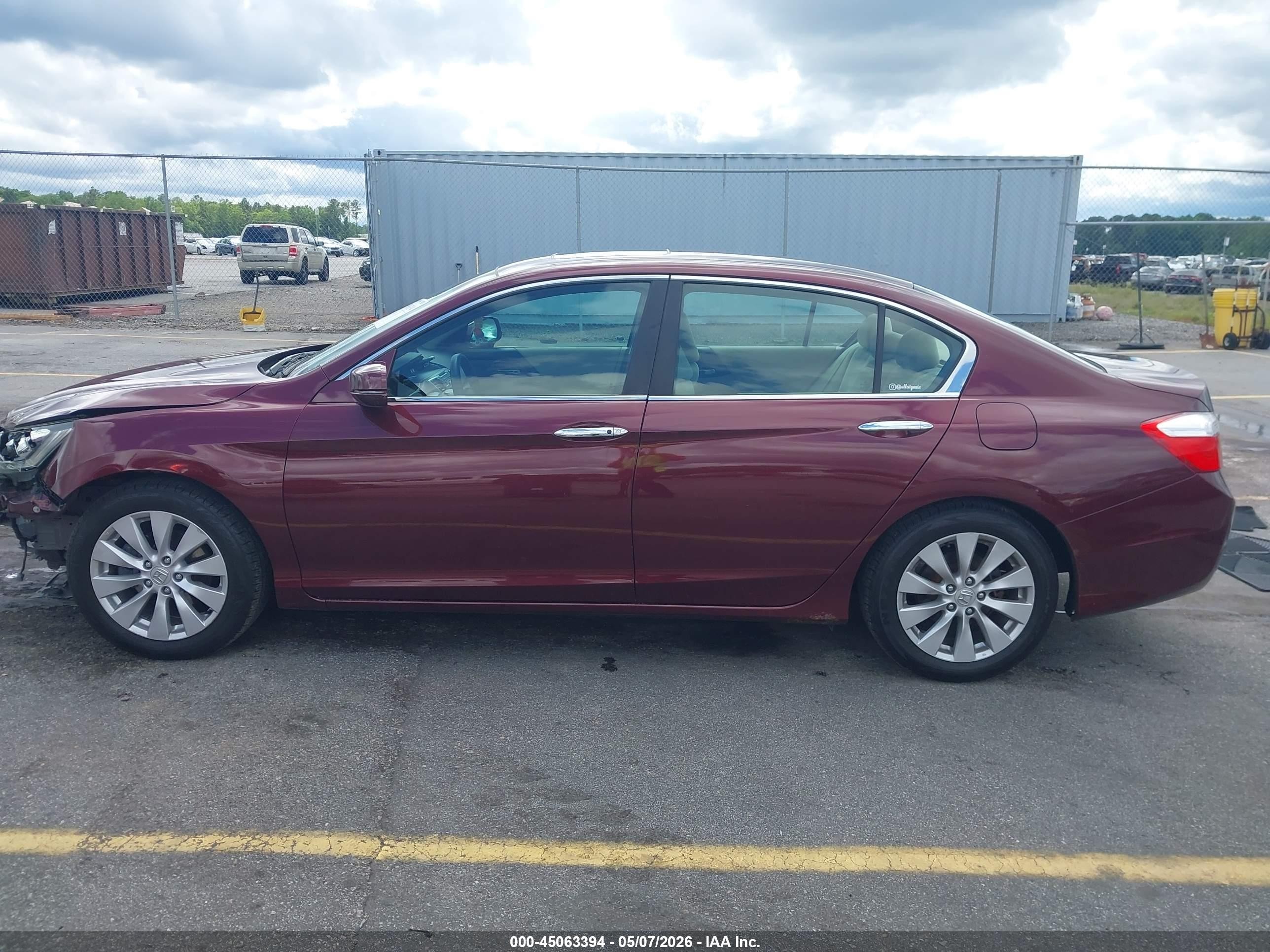 2013 Honda Accord Ex Burgundy vin: 1HGCR2F71DA208344