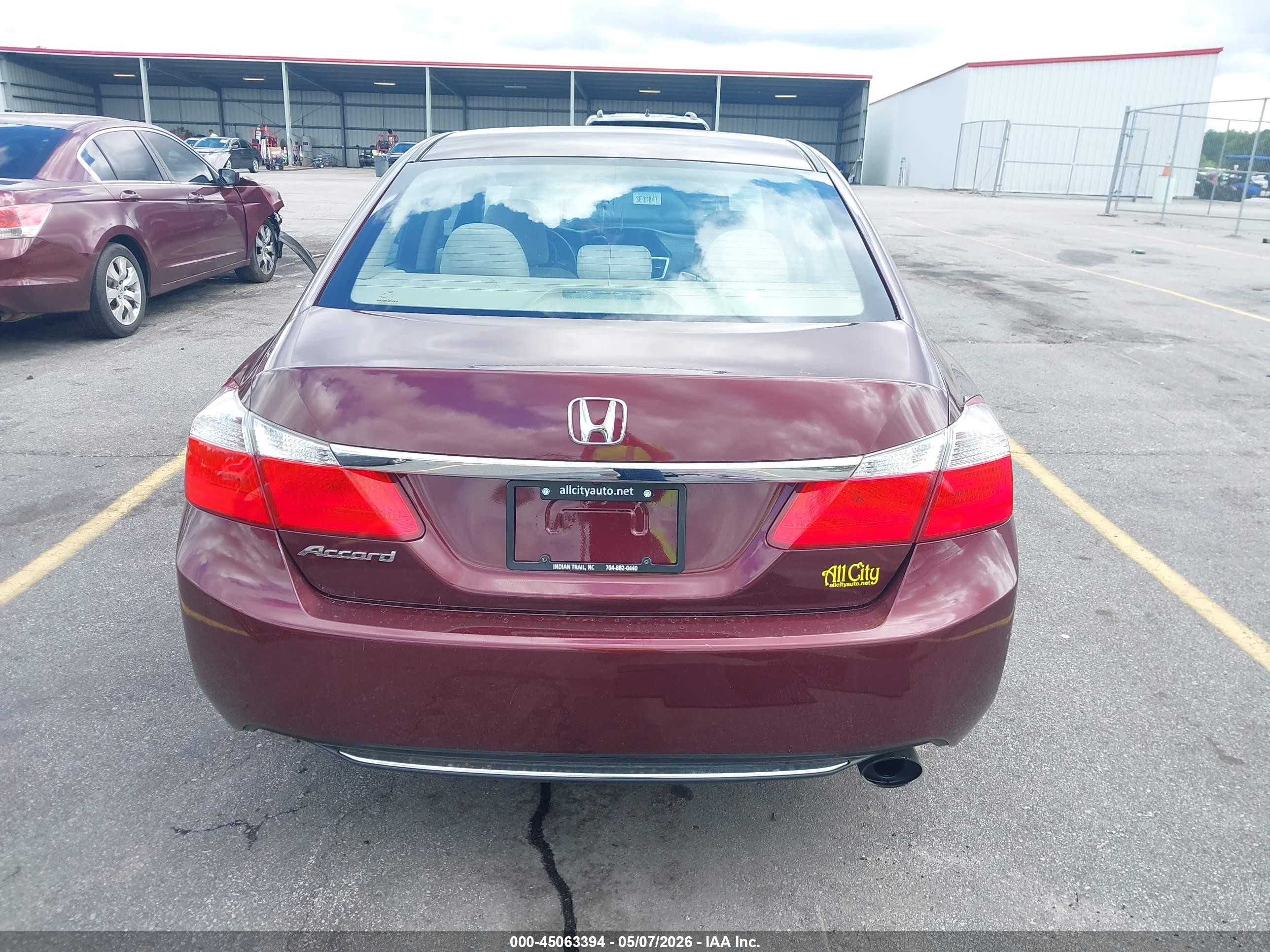 2013 Honda Accord Ex Burgundy vin: 1HGCR2F71DA208344