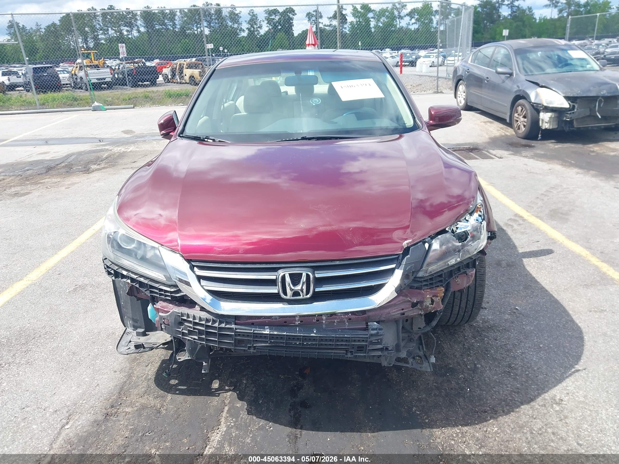 2013 Honda Accord Ex Burgundy vin: 1HGCR2F71DA208344