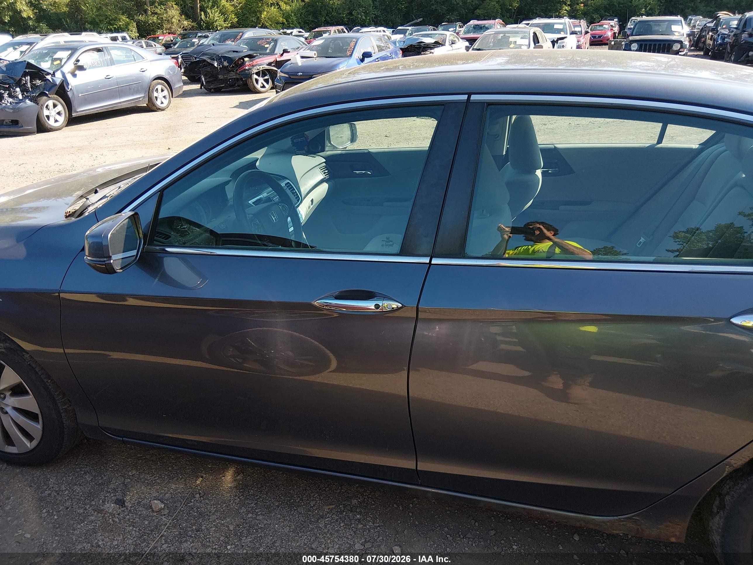 2013 Honda Accord Ex Gray vin: 1HGCR2F71DA218212