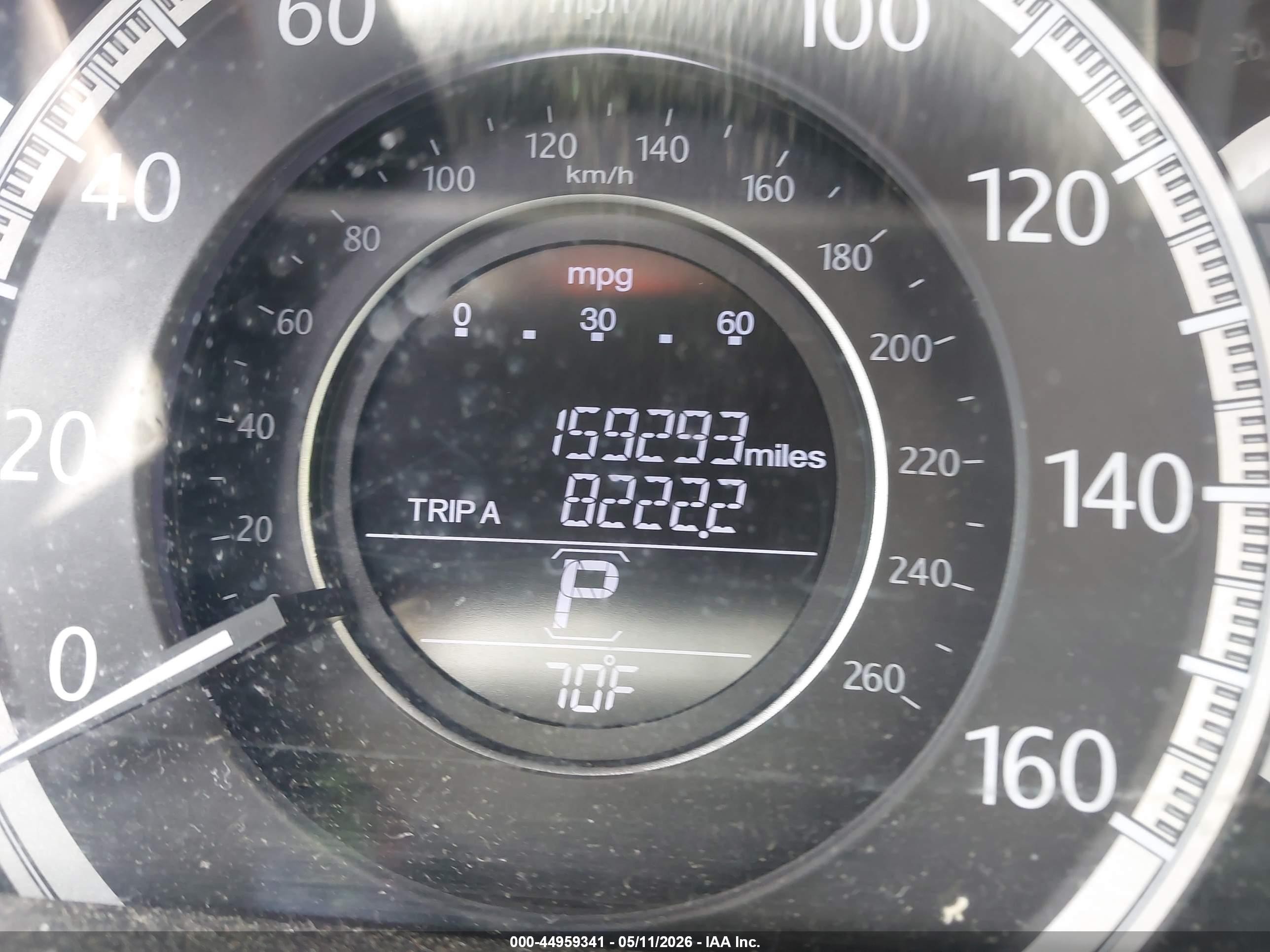 2014 Honda Accord Ex Серый vin: 1HGCR2F71EA017525