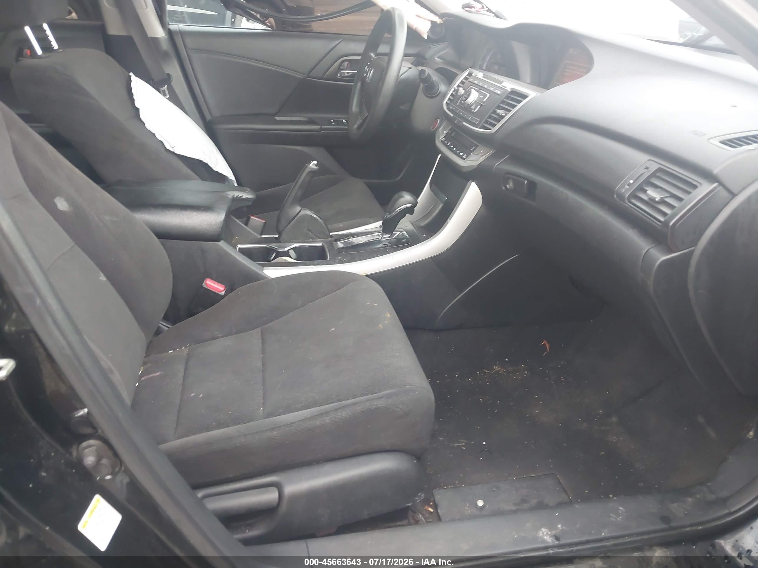 2014 Honda Accord Ex Black vin: 1HGCR2F71EA038617