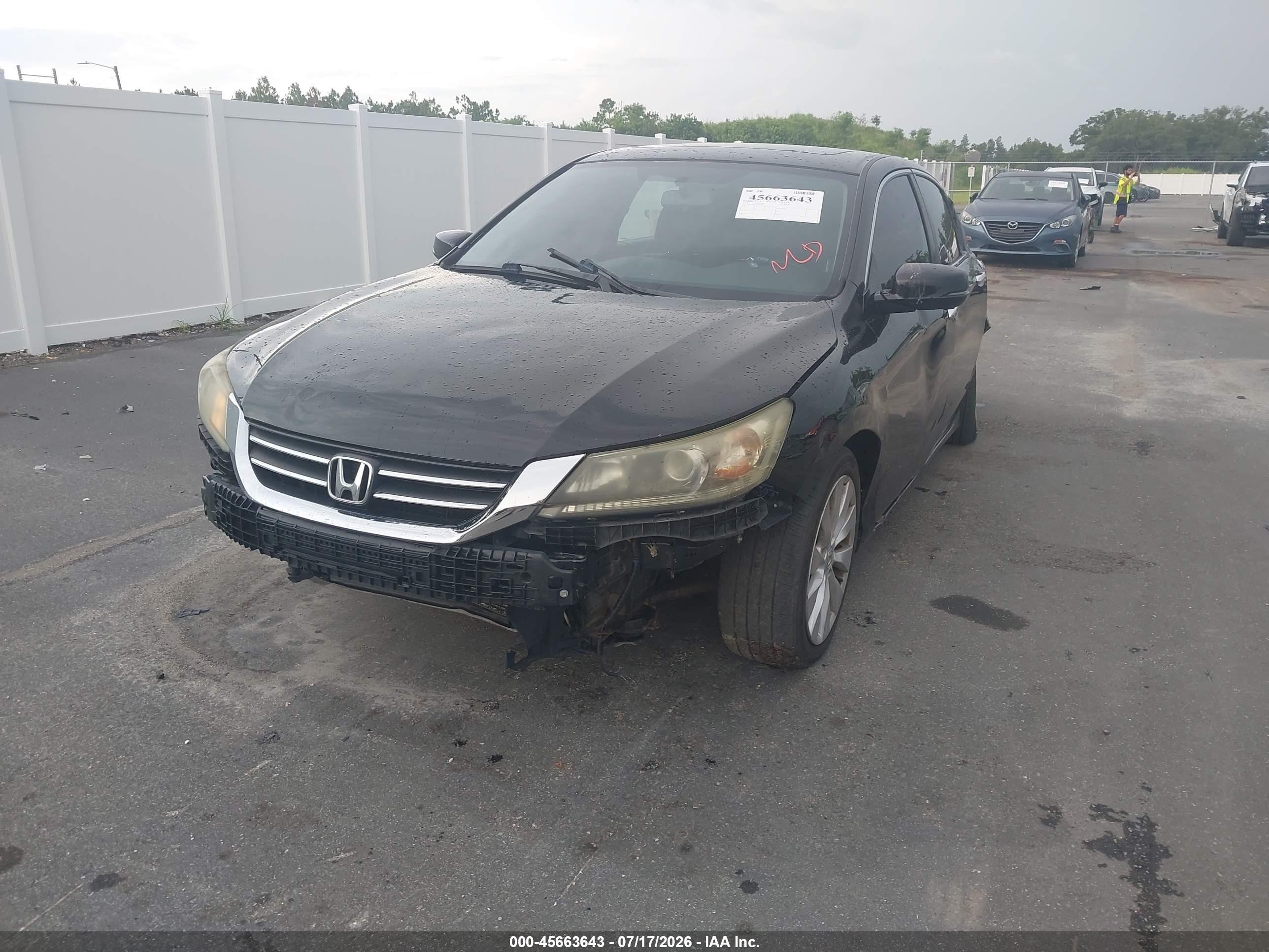 2014 Honda Accord Ex Black vin: 1HGCR2F71EA038617